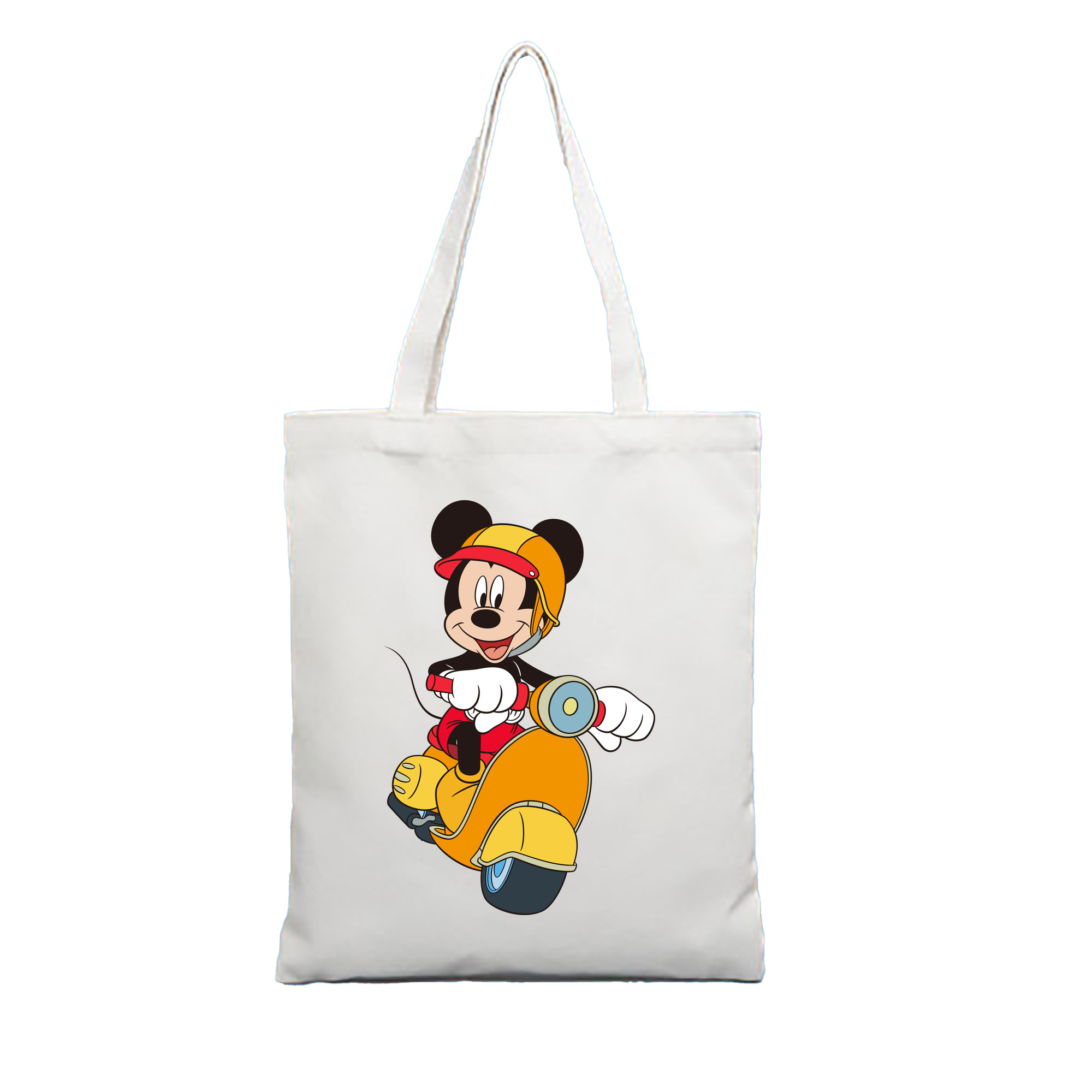 ミッキーマウス Mickey Mouse 縦型キャンバス生地手提げバッグ　トートバッグ