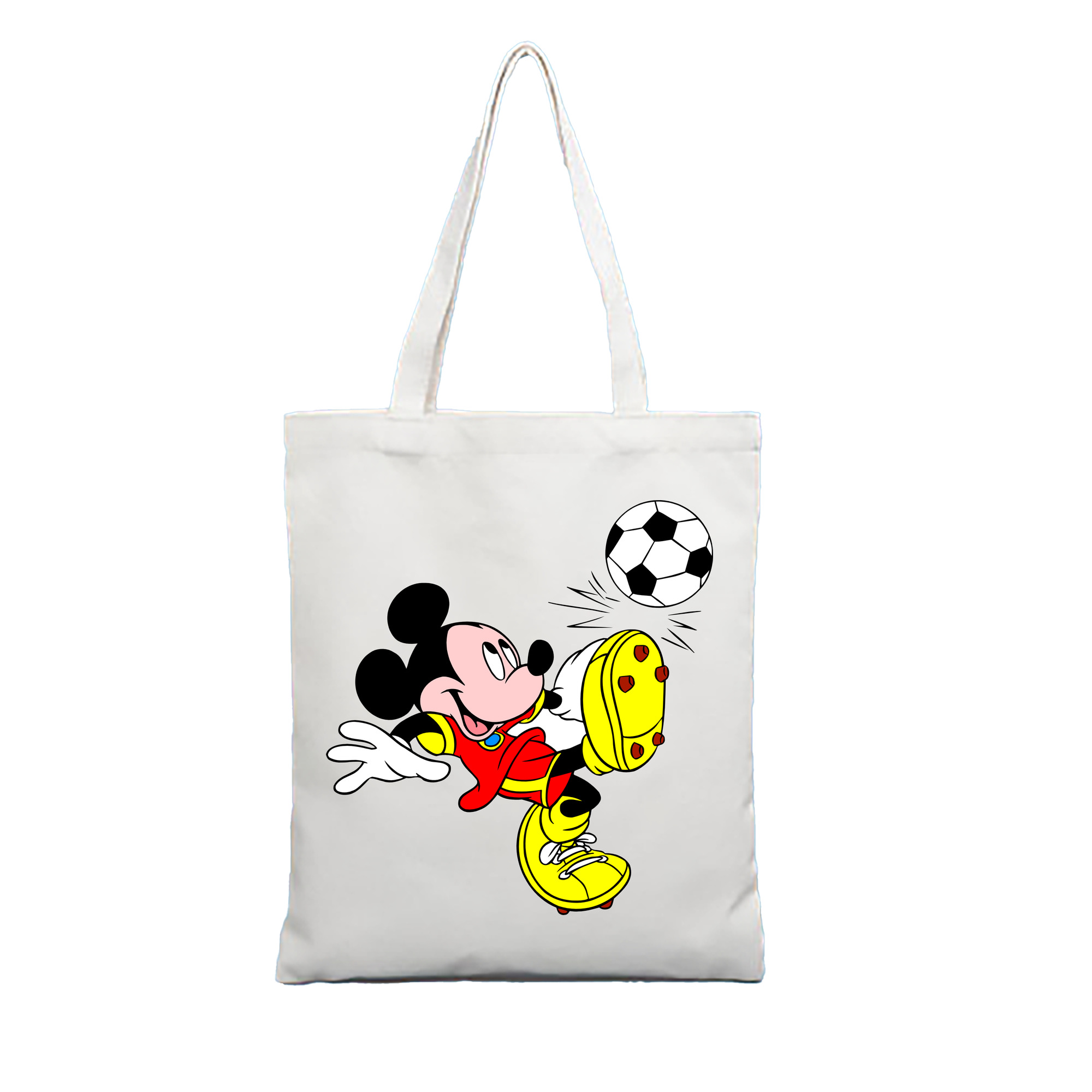 （画像用） ミッキーマウス Mickey Mouse 縦型キャンバス生地手提げバッグ　トートバッグ