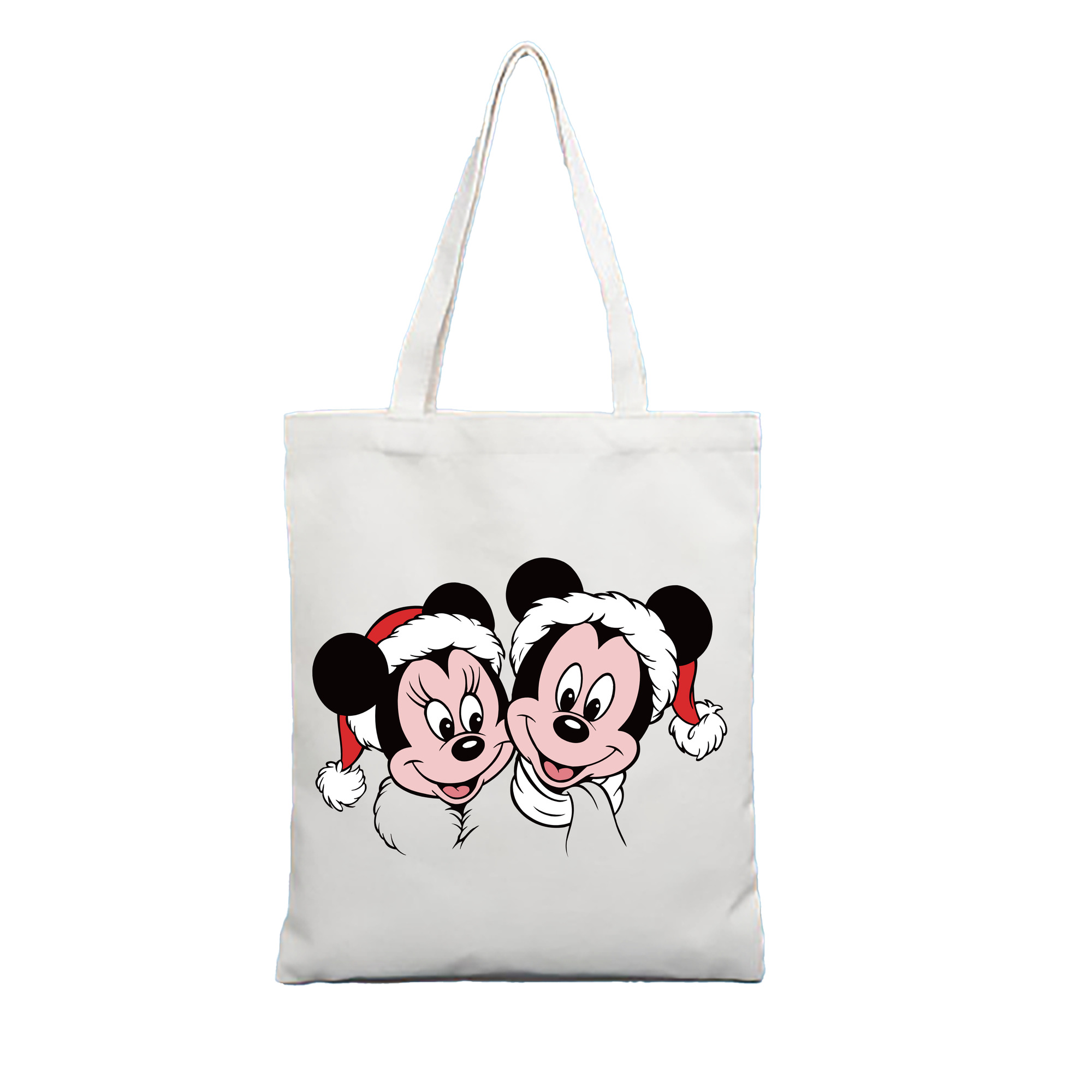 （画像用） ミッキーマウス Mickey Mouse 縦型キャンバス生地手提げバッグ　トートバッグ