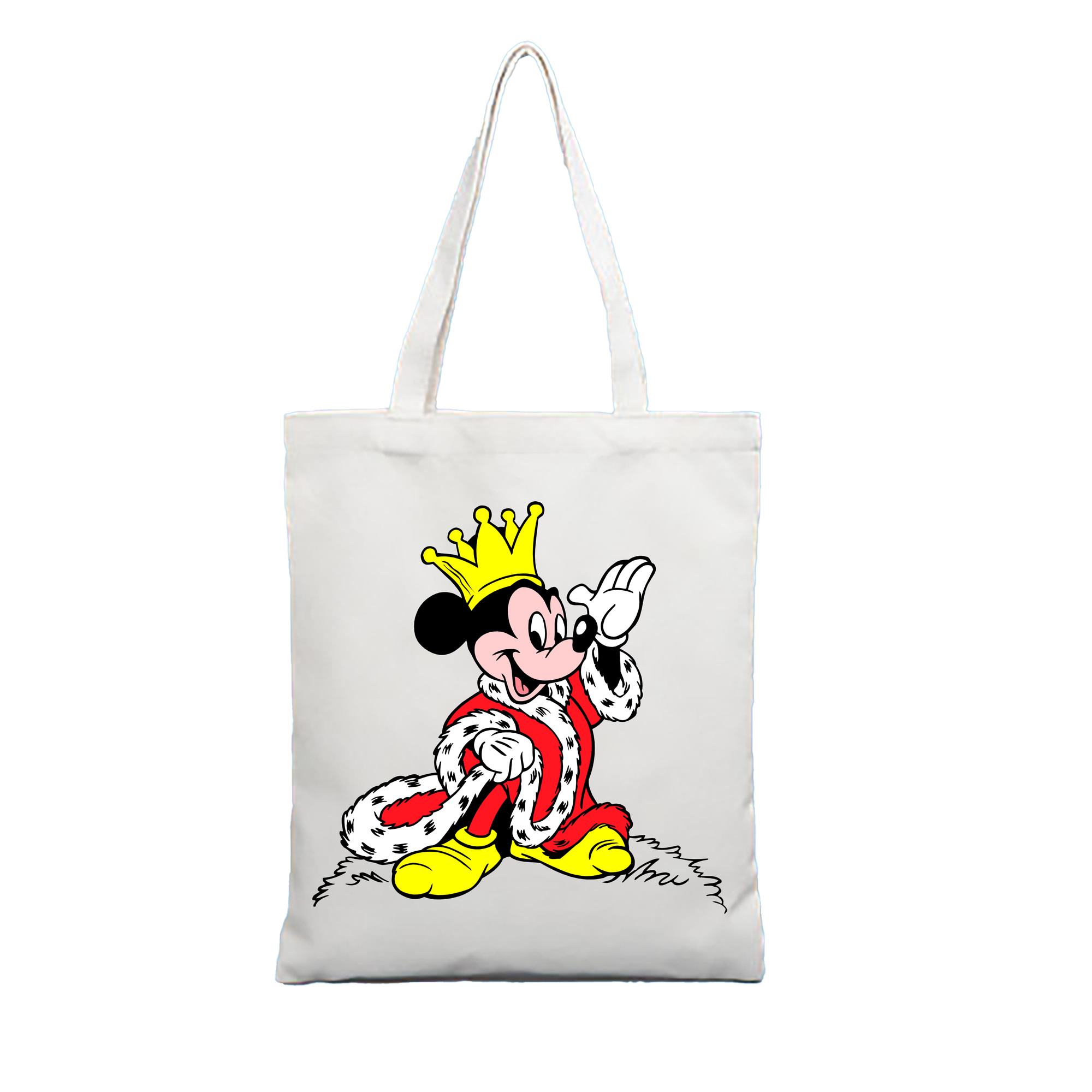 ミッキーマウス Mickey Mouse 縦型キャンバス生地手提げバッグ　トートバッグ