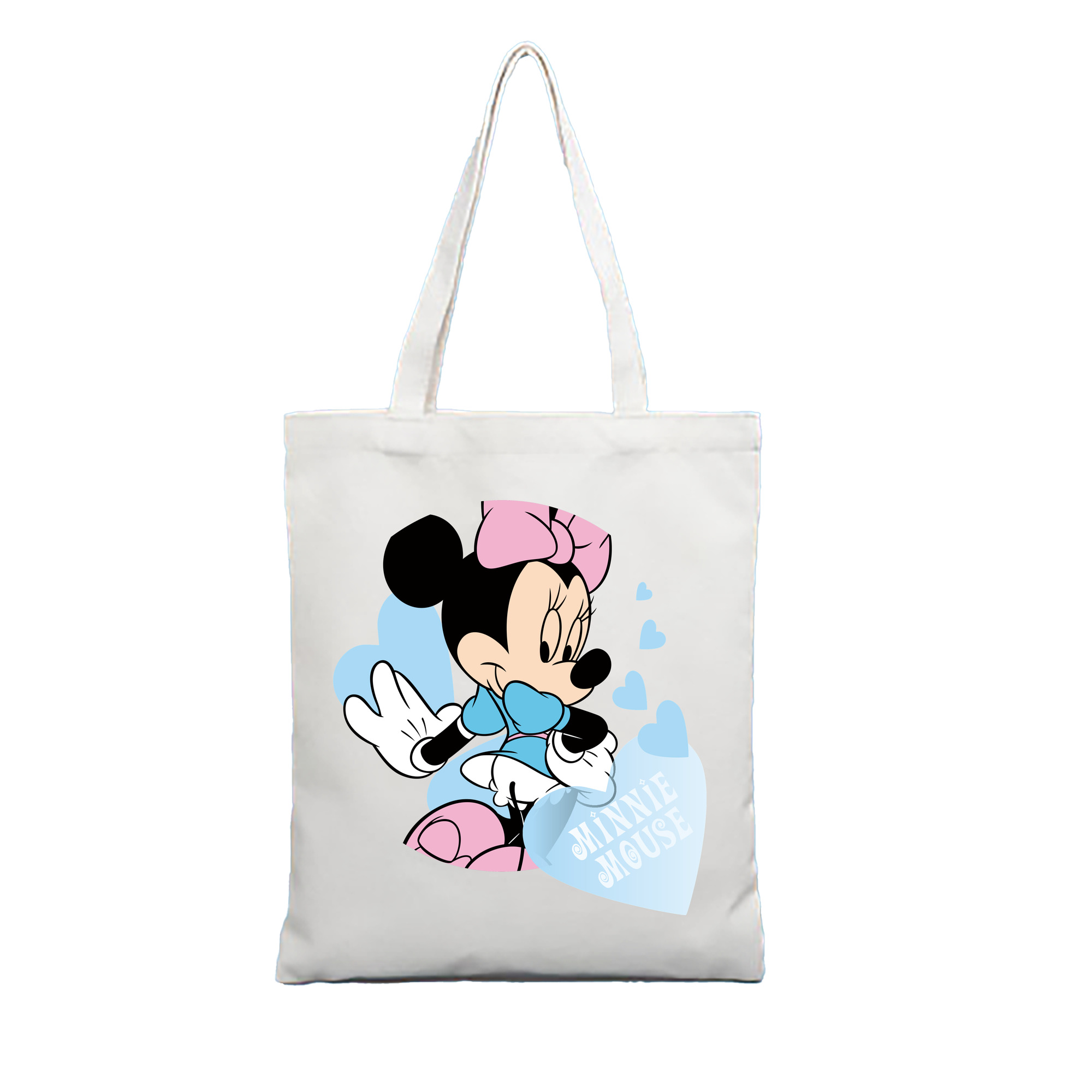 ミッキーマウス Mickey Mouse 縦型キャンバス生地手提げバッグ　トートバッグ