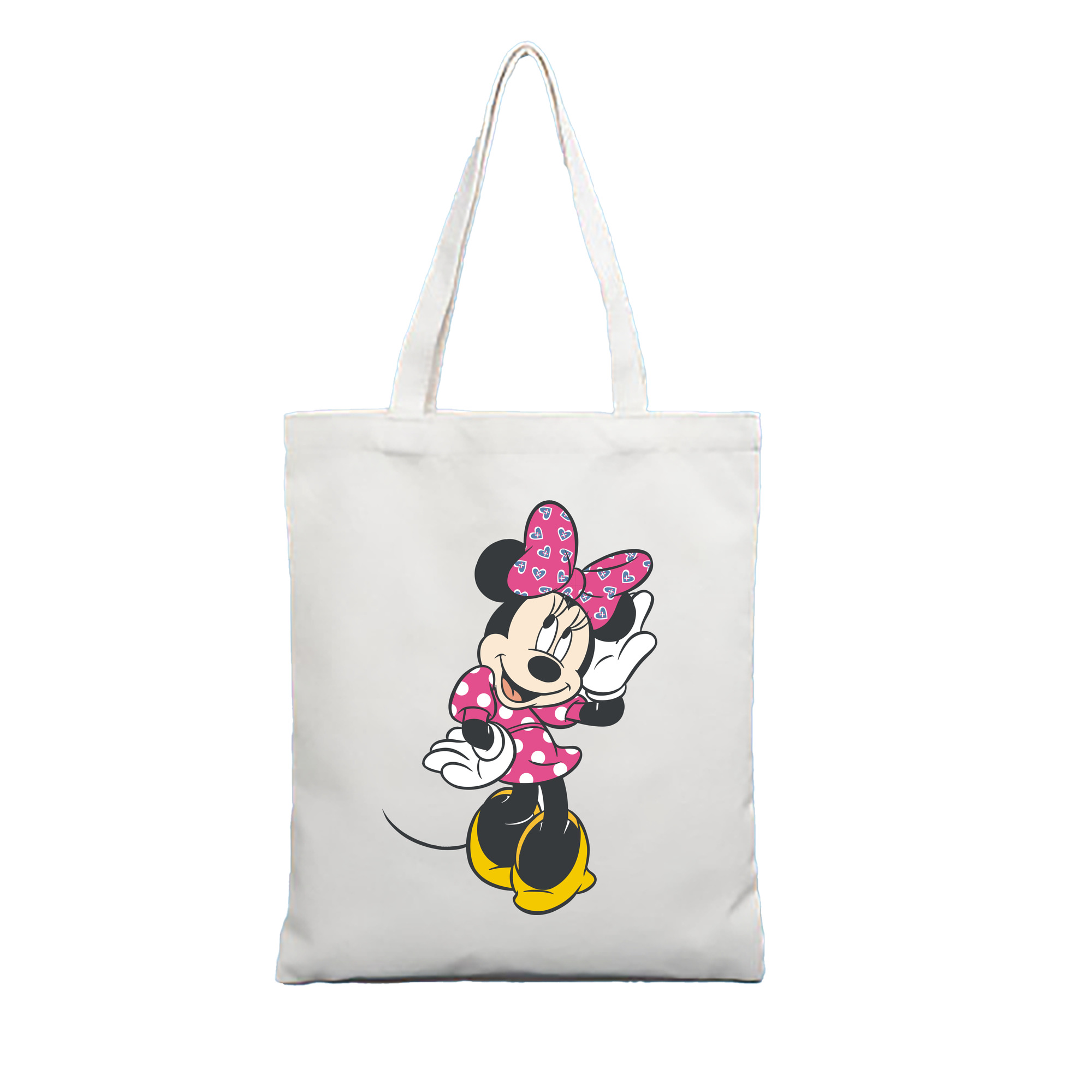 （画像用） ミッキーマウス Mickey Mouse 縦型キャンバス生地手提げバッグ　トートバッグ