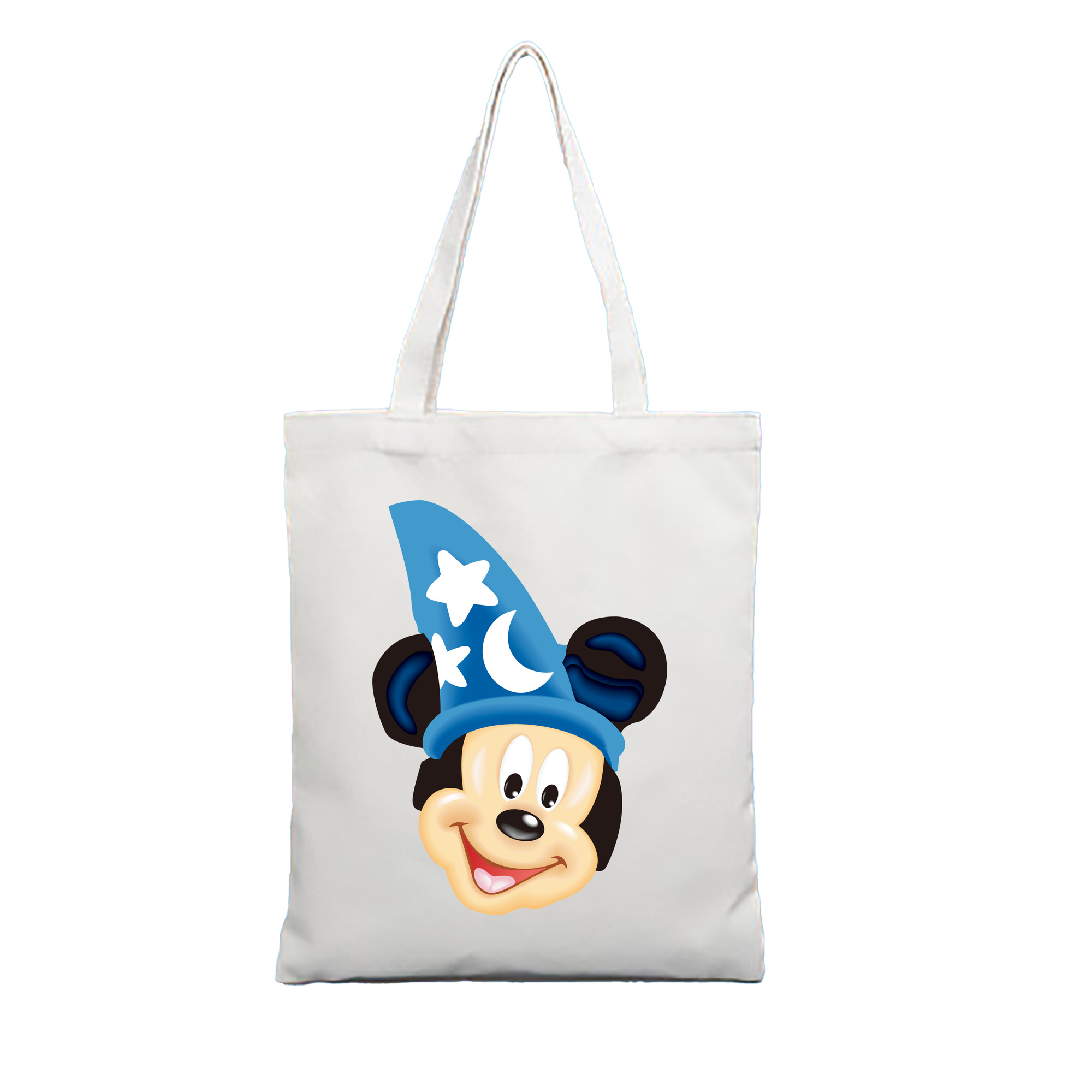 ミッキーマウス Mickey Mouse 縦型キャンバス生地手提げバッグ　トートバッグ