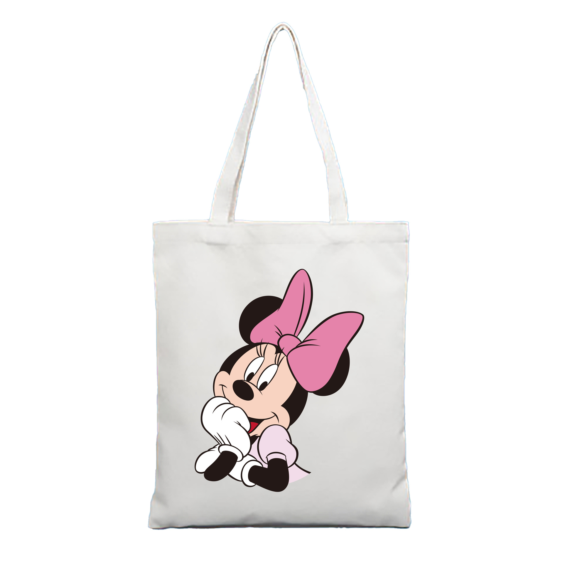 （画像用） ミッキーマウス Mickey Mouse 縦型キャンバス生地手提げバッグ　トートバッグ