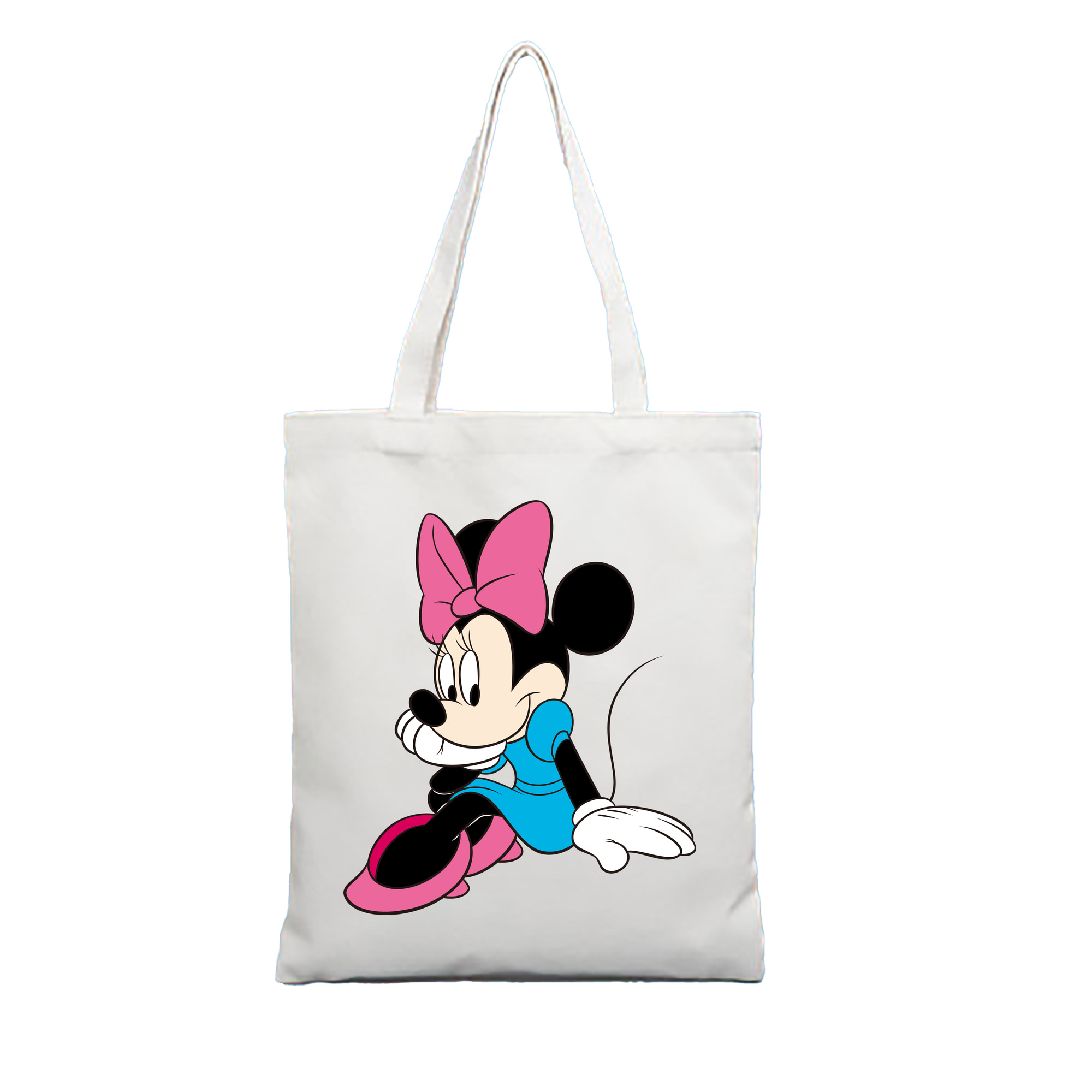 （画像用） ミッキーマウス Mickey Mouse 縦型キャンバス生地手提げバッグ　トートバッグ