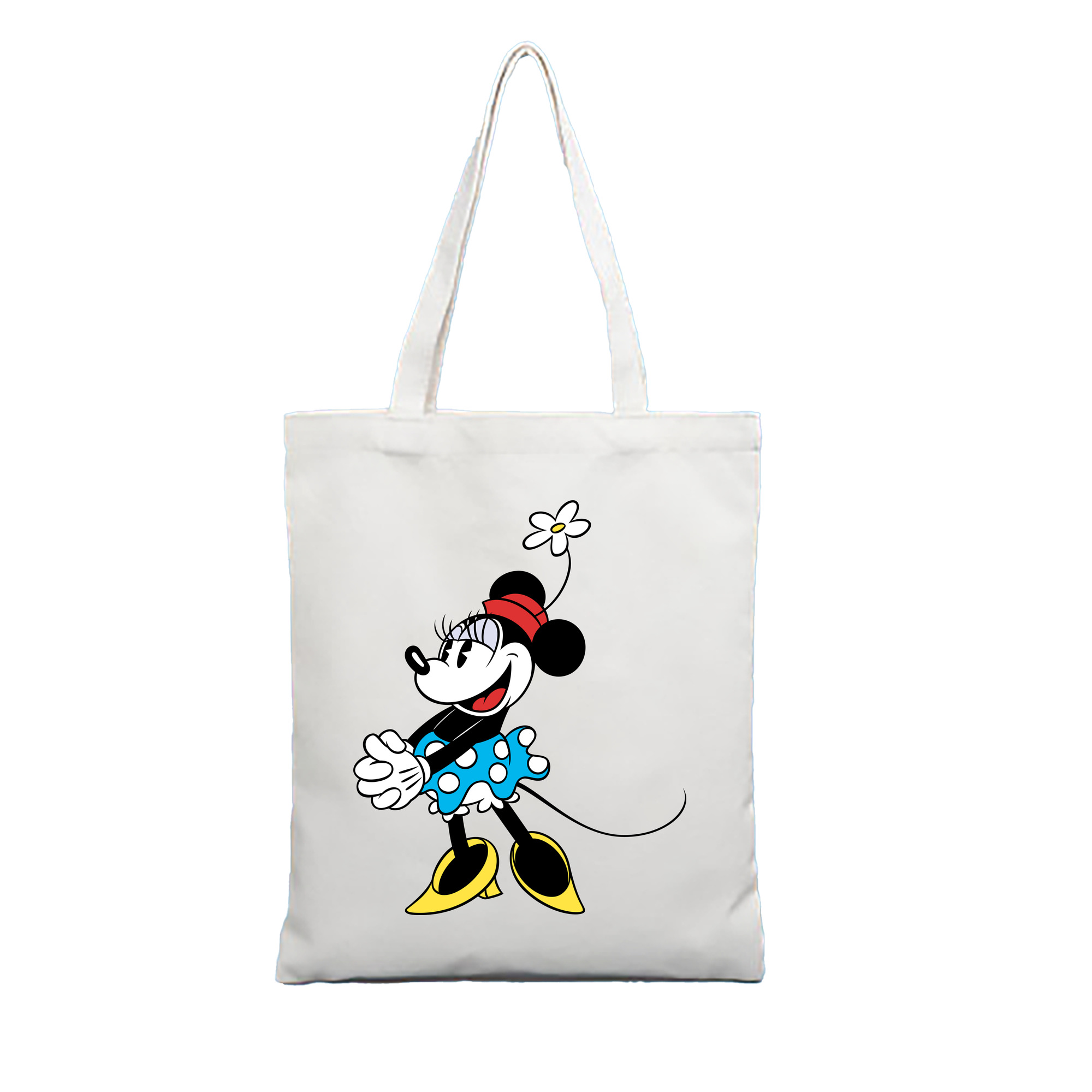 （画像用） ミッキーマウス Mickey Mouse 縦型キャンバス生地手提げバッグ　トートバッグ