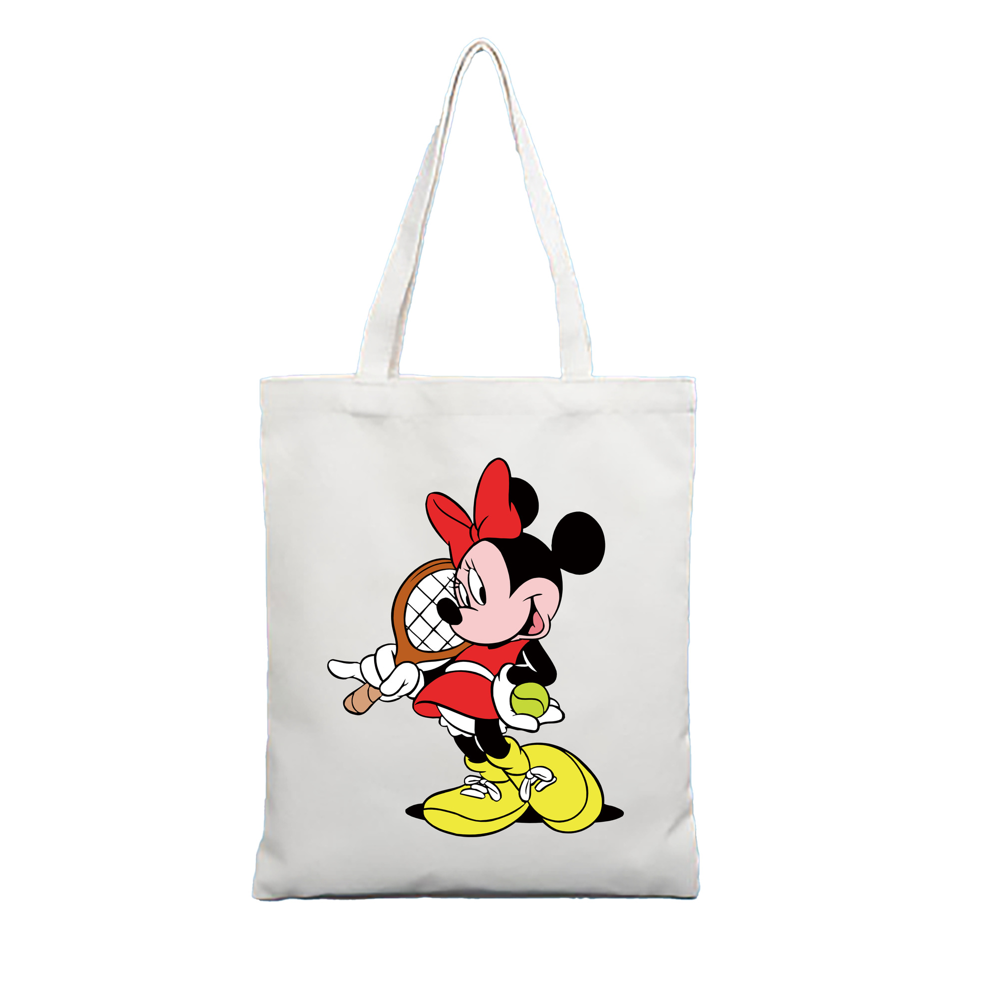 （画像用） ミッキーマウス Mickey Mouse 縦型キャンバス生地手提げバッグ　トートバッグ