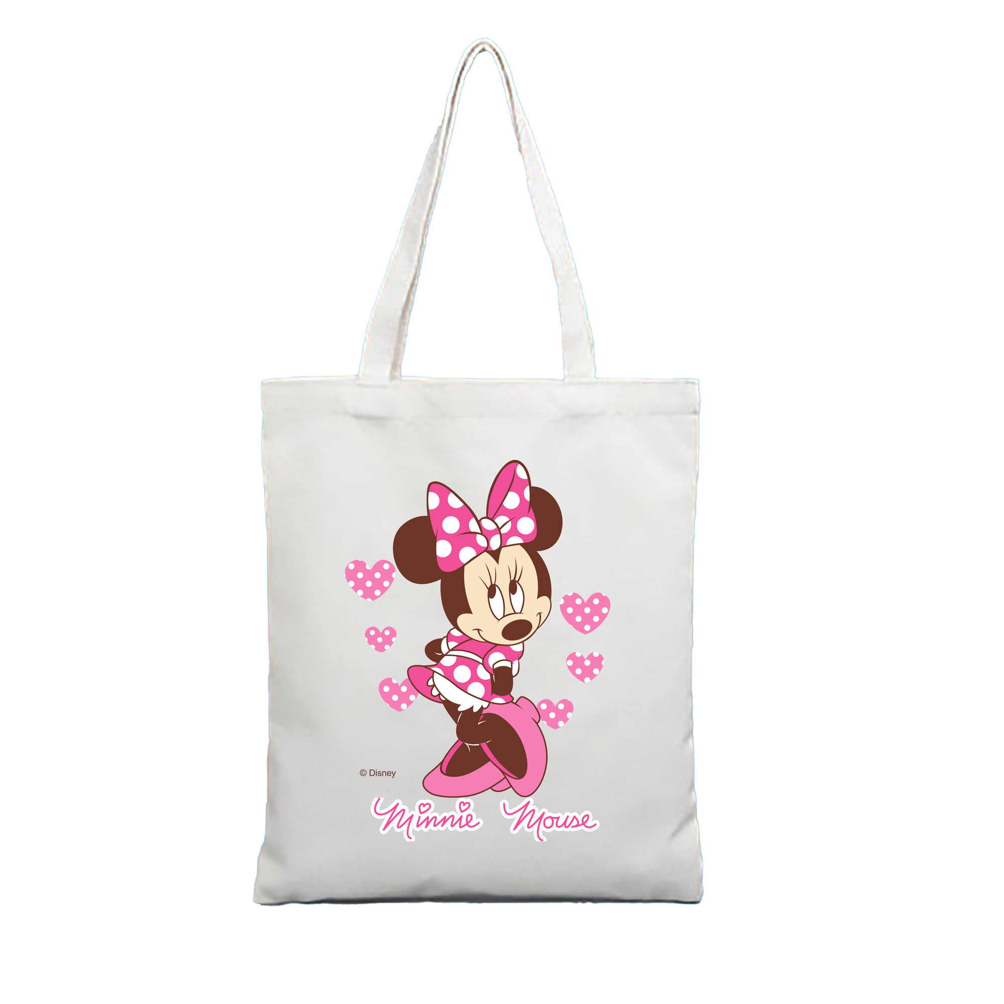 （画像用） ミッキーマウス Mickey Mouse 縦型キャンバス生地手提げバッグ　トートバッグ
