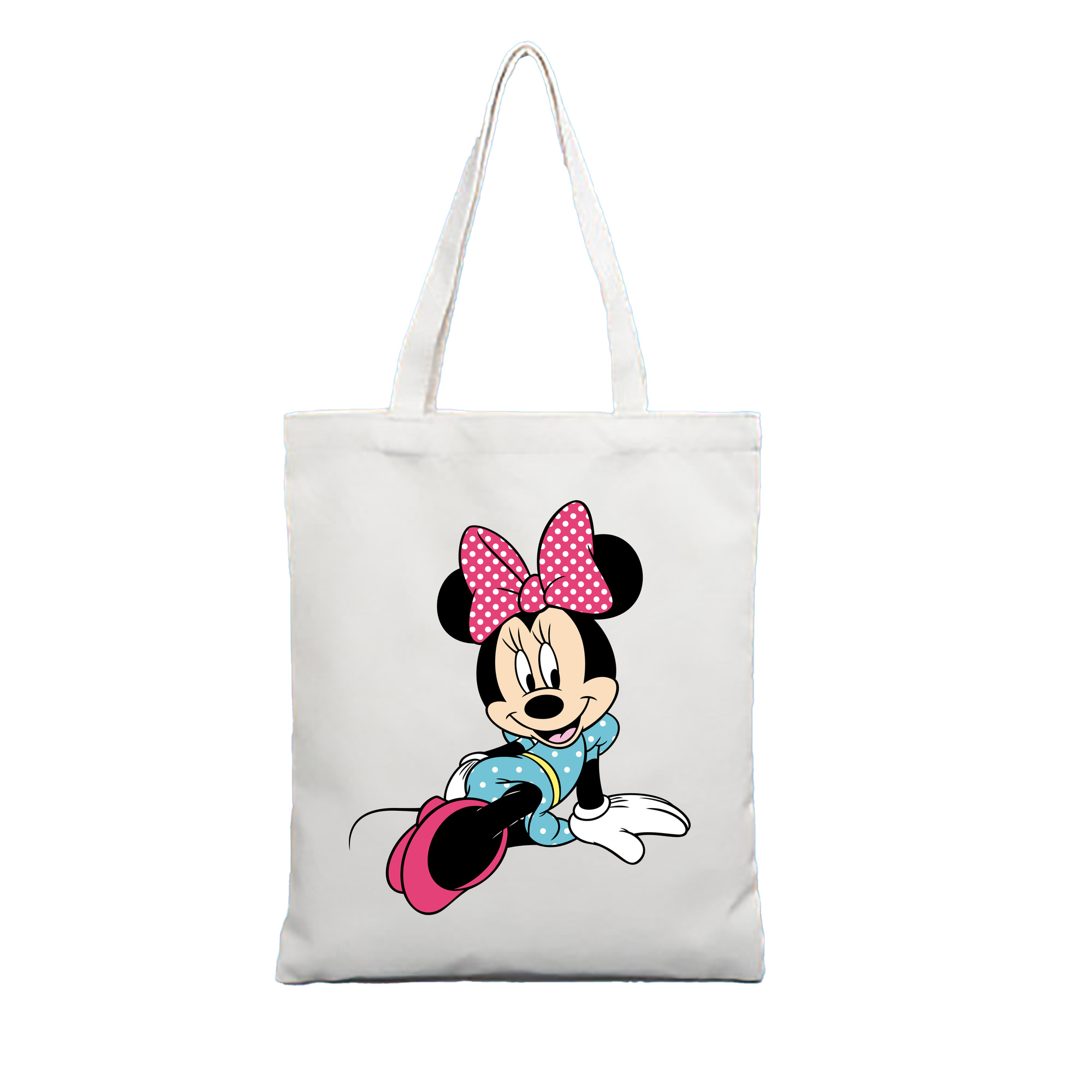 （画像用） ミッキーマウス Mickey Mouse 縦型キャンバス生地手提げバッグ　トートバッグ