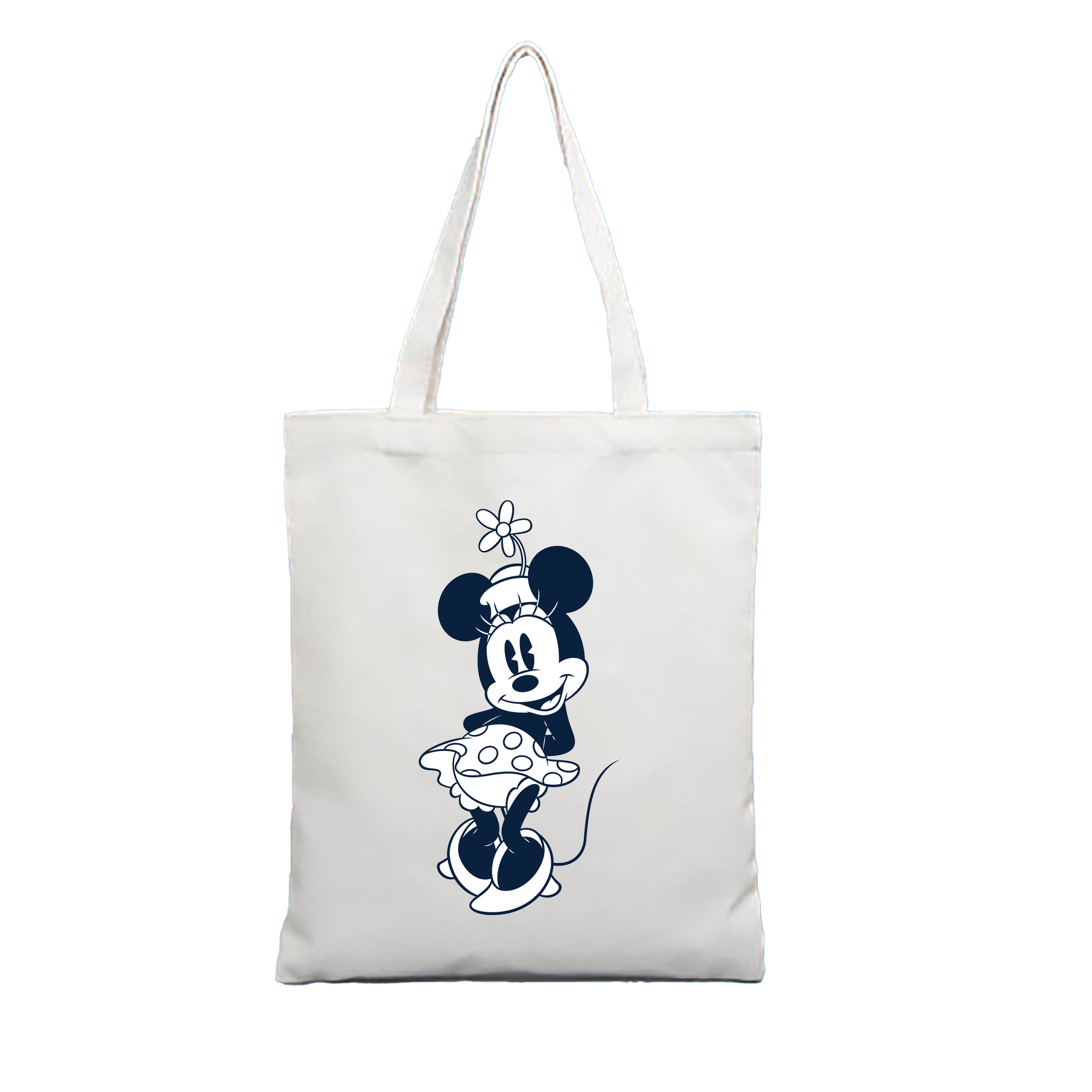 （画像用） ミッキーマウス Mickey Mouse 縦型キャンバス生地手提げバッグ　トートバッグ