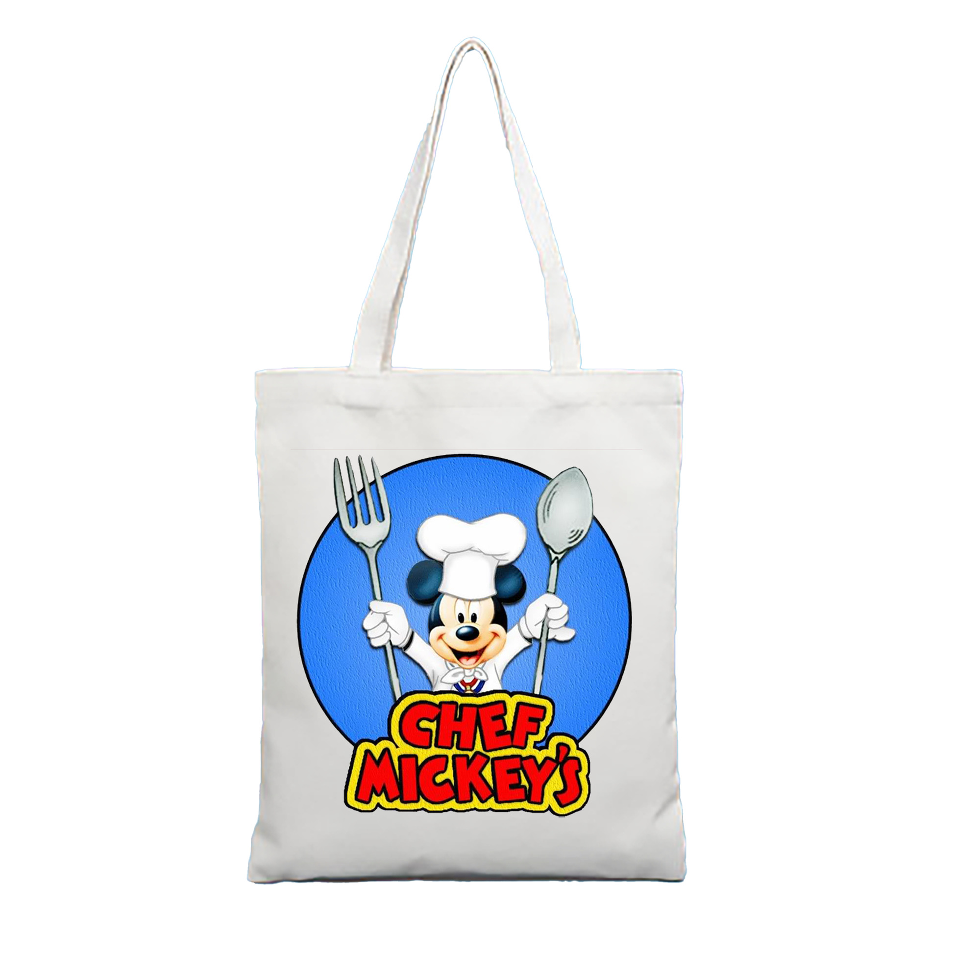 （画像用） ミッキーマウス Mickey Mouse 縦型キャンバス生地手提げバッグ　トートバッグ