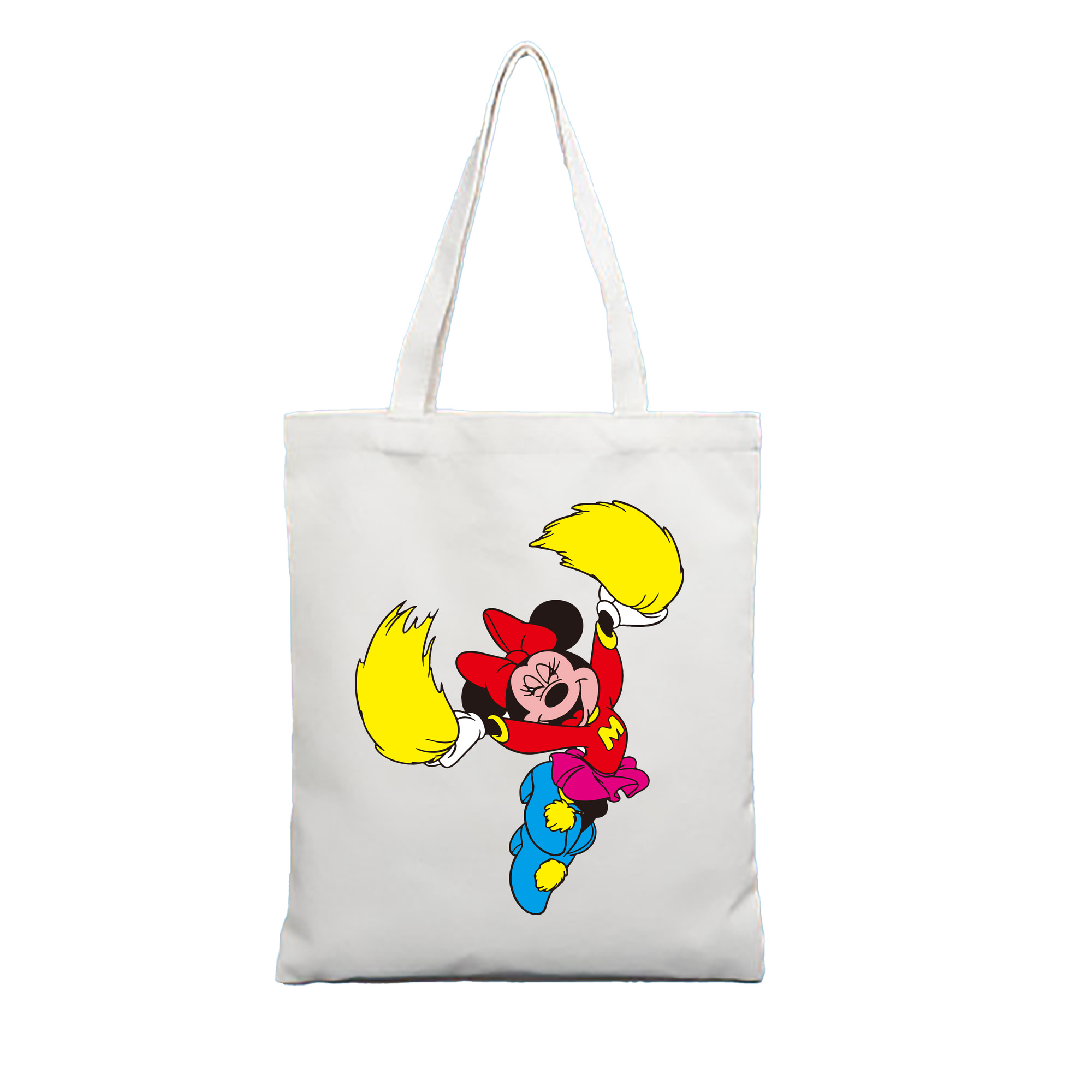 （画像用） ミッキーマウス Mickey Mouse 縦型キャンバス生地手提げバッグ　トートバッグ