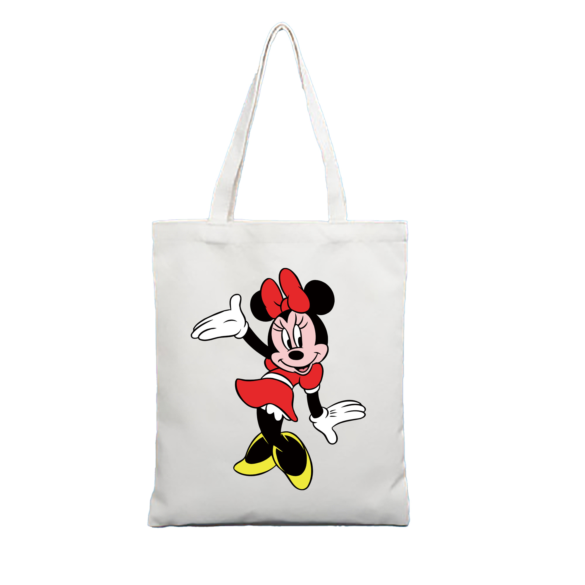 （画像用） ミッキーマウス Mickey Mouse 縦型キャンバス生地手提げバッグ　トートバッグ