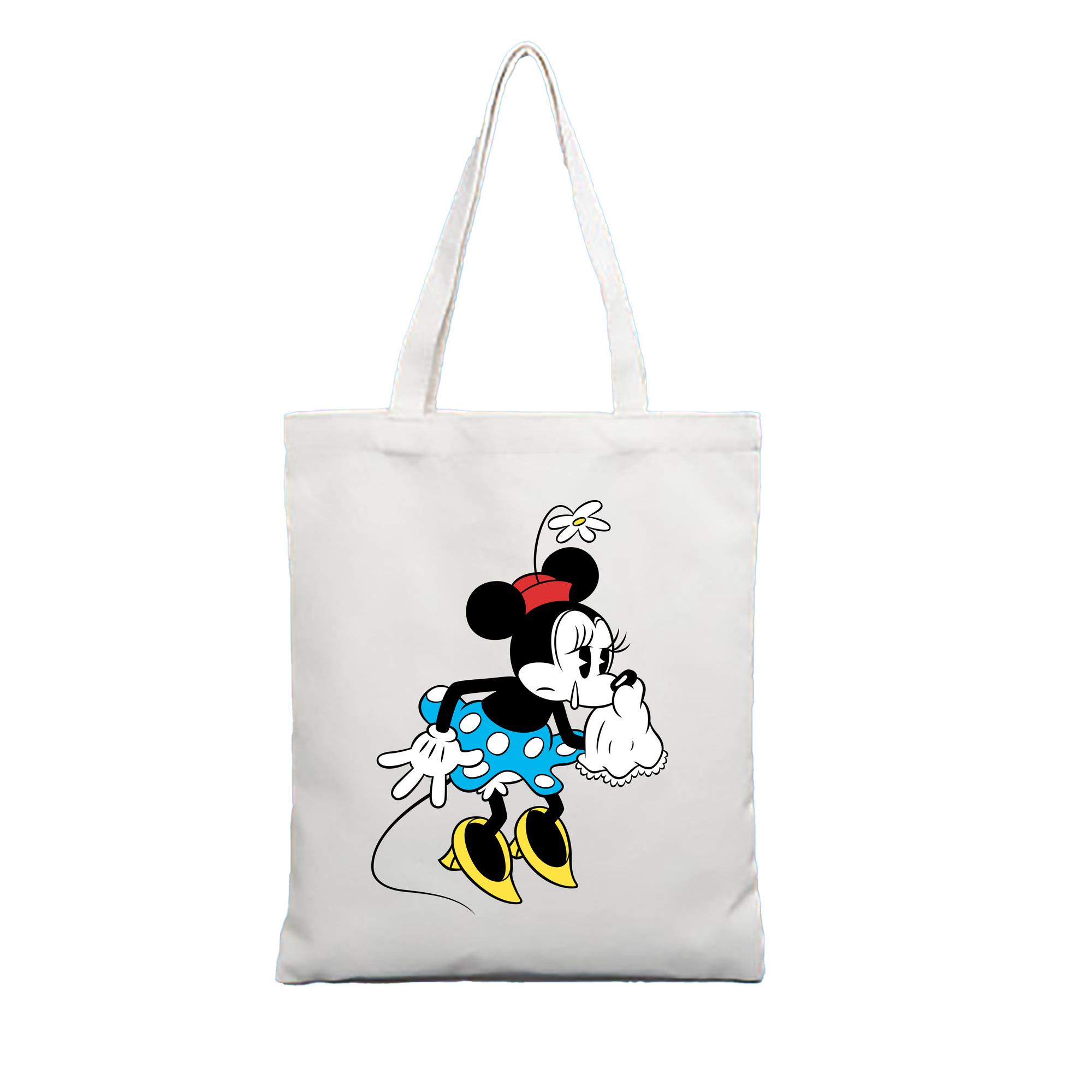 （画像用） ミッキーマウス Mickey Mouse 縦型キャンバス生地手提げバッグ　トートバッグ