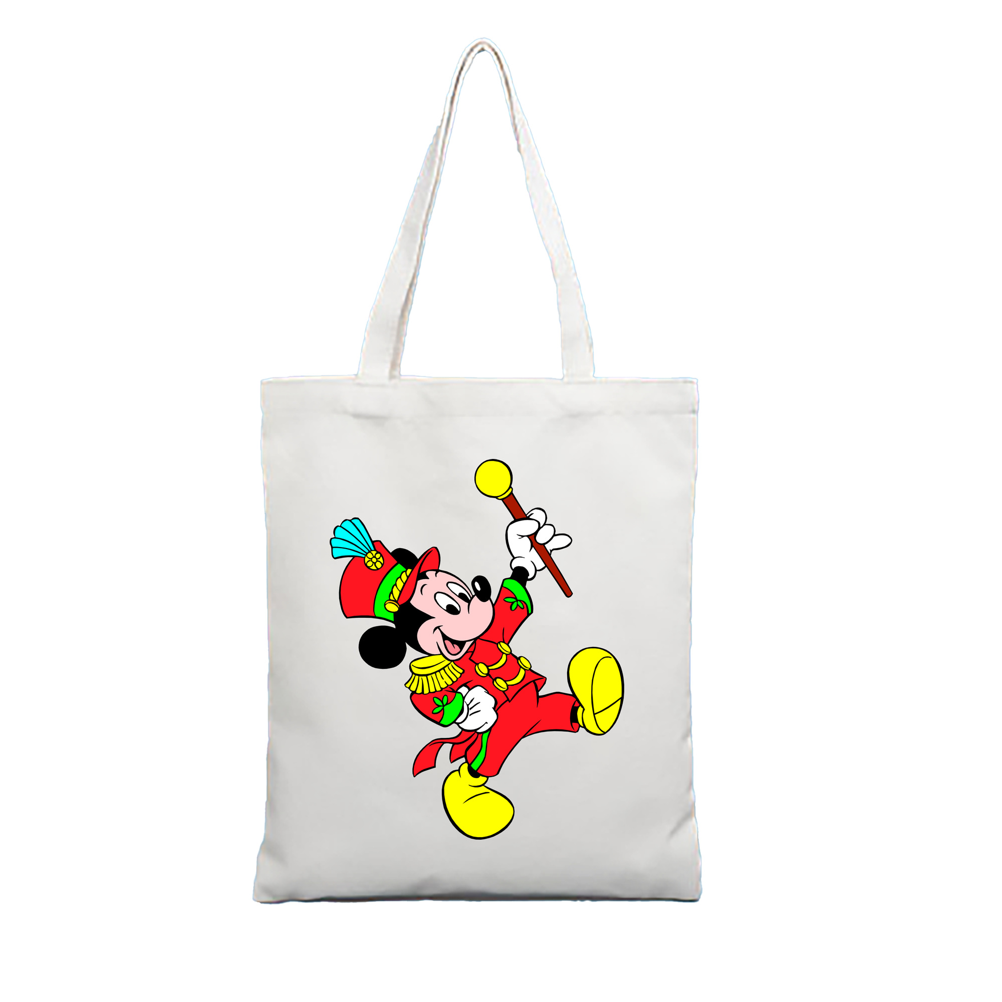 （画像用） ミッキーマウス Mickey Mouse 縦型キャンバス生地手提げバッグ　トートバッグ