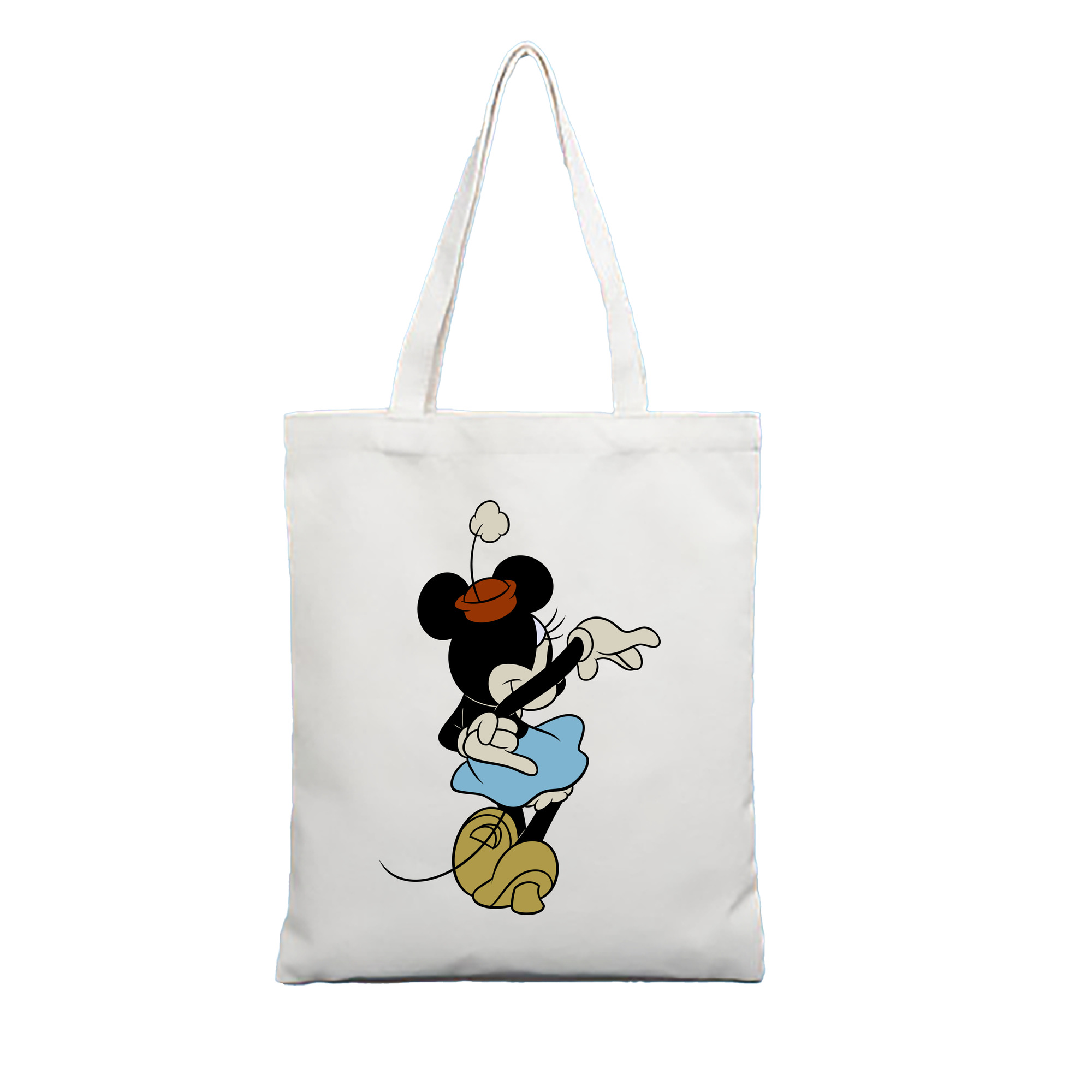 （画像用） ミッキーマウス Mickey Mouse 縦型キャンバス生地手提げバッグ　トートバッグ
