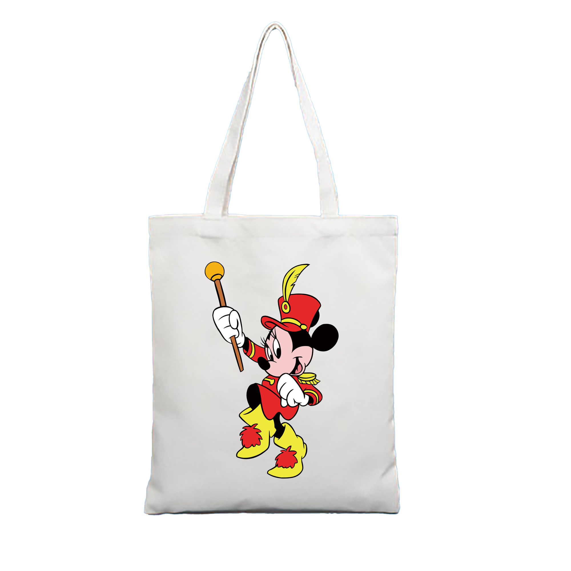 （画像用） ミッキーマウス Mickey Mouse 縦型キャンバス生地手提げバッグ　トートバッグ