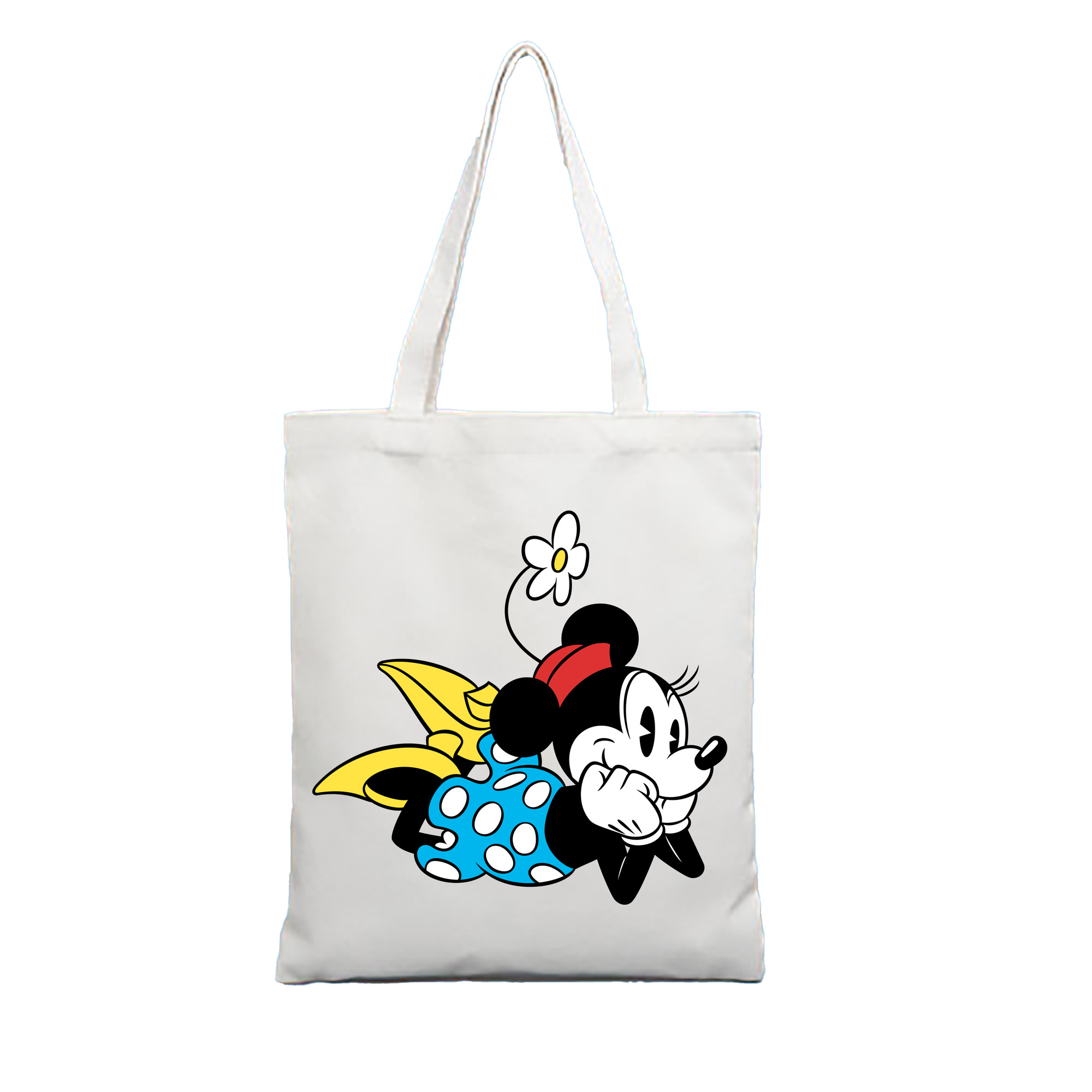 （画像用） ミッキーマウス Mickey Mouse 縦型キャンバス生地手提げバッグ　トートバッグ