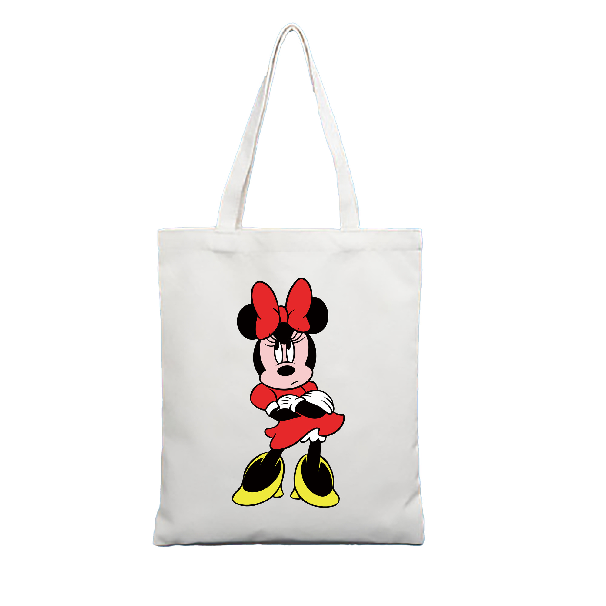（画像用） ミッキーマウス Mickey Mouse 縦型キャンバス生地手提げバッグ　トートバッグ