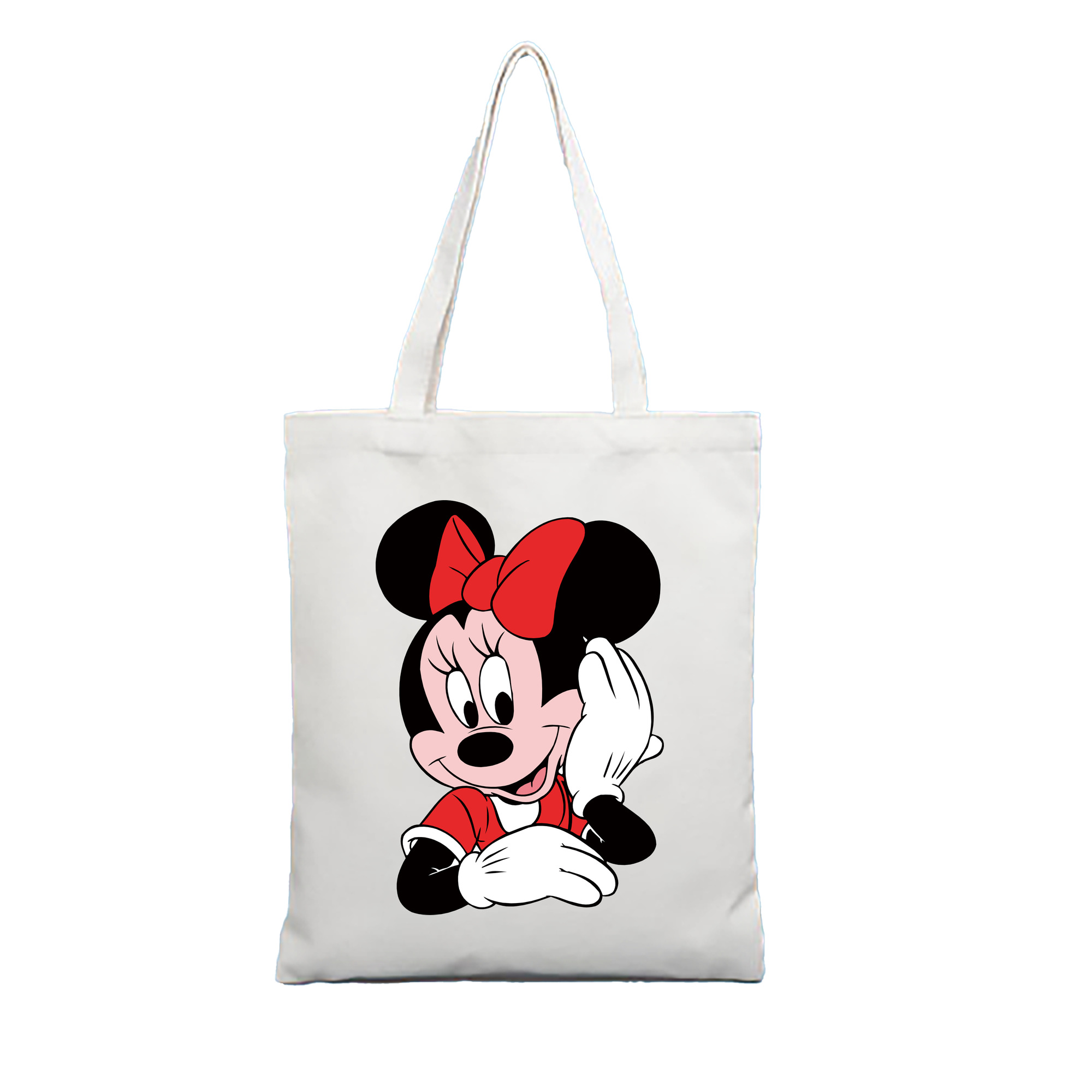 （画像用） ミッキーマウス Mickey Mouse 縦型キャンバス生地手提げバッグ　トートバッグ