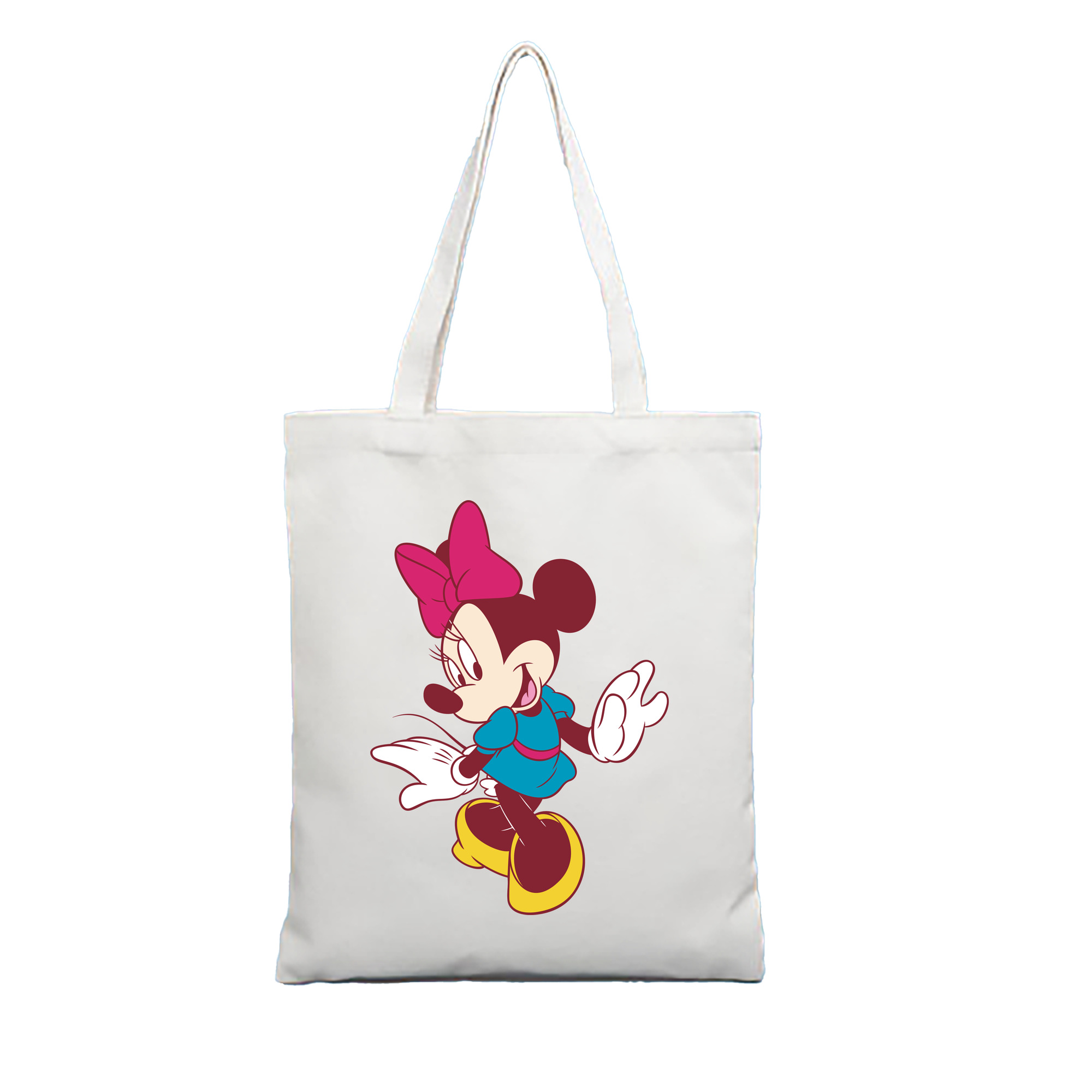 （画像用） ミッキーマウス Mickey Mouse 縦型キャンバス生地手提げバッグ　トートバッグ