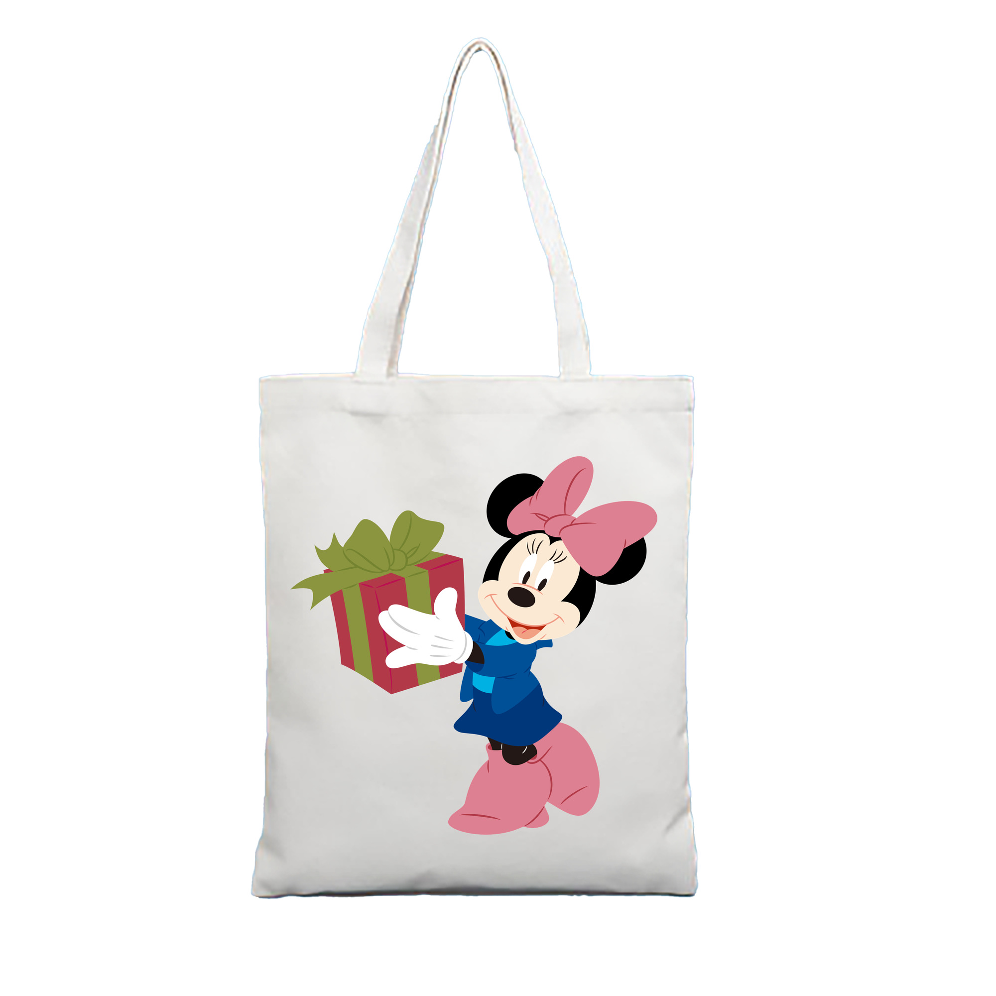 （画像用） ミッキーマウス Mickey Mouse 縦型キャンバス生地手提げバッグ　トートバッグ