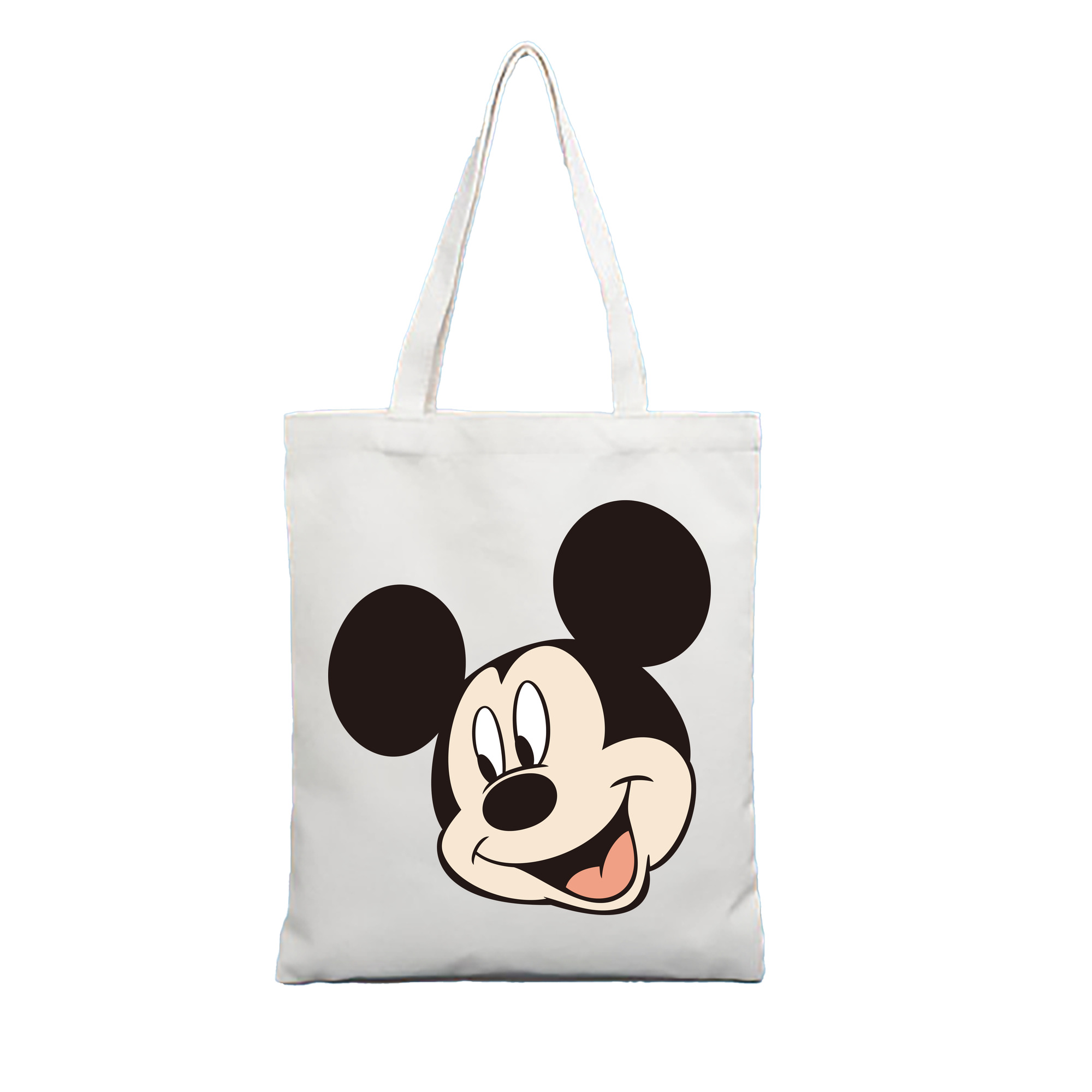 （画像用） ミッキーマウス Mickey Mouse 縦型キャンバス生地手提げバッグ　トートバッグ