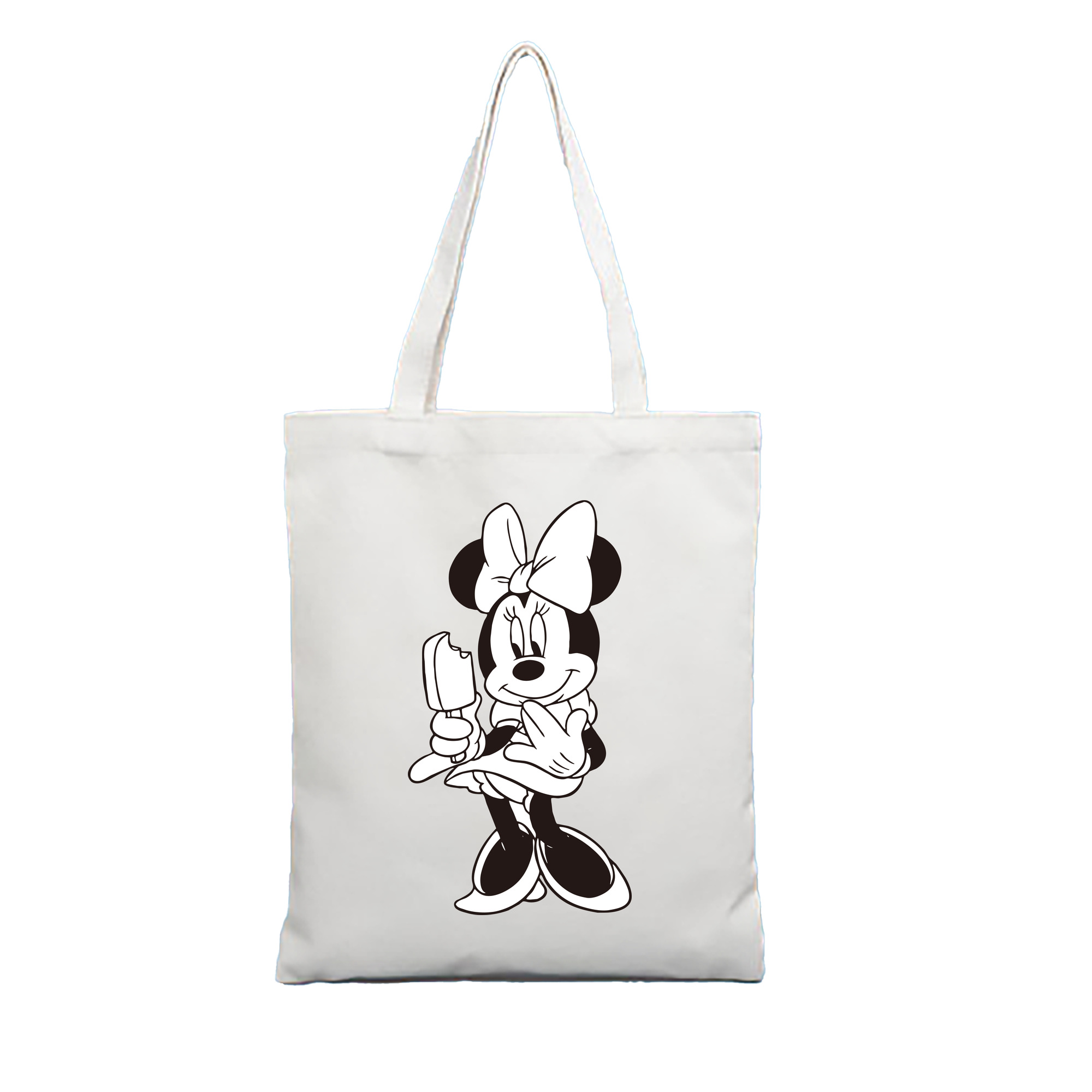 （画像用） ミッキーマウス Mickey Mouse 縦型キャンバス生地手提げバッグ　トートバッグ