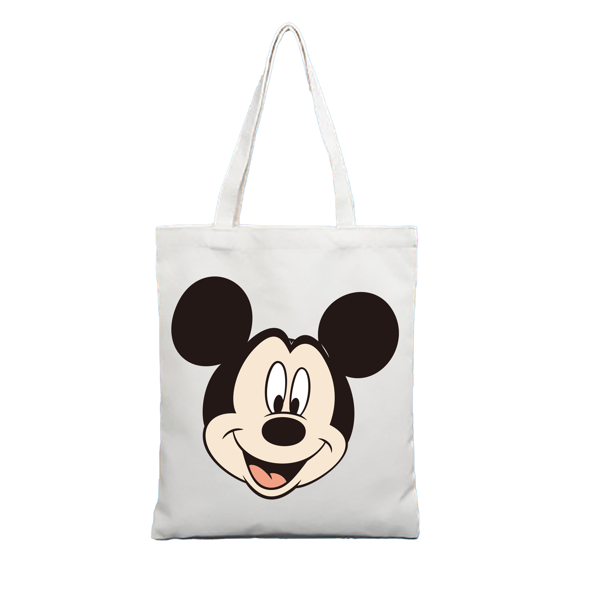 （画像用） ミッキーマウス Mickey Mouse 縦型キャンバス生地手提げバッグ　トートバッグ