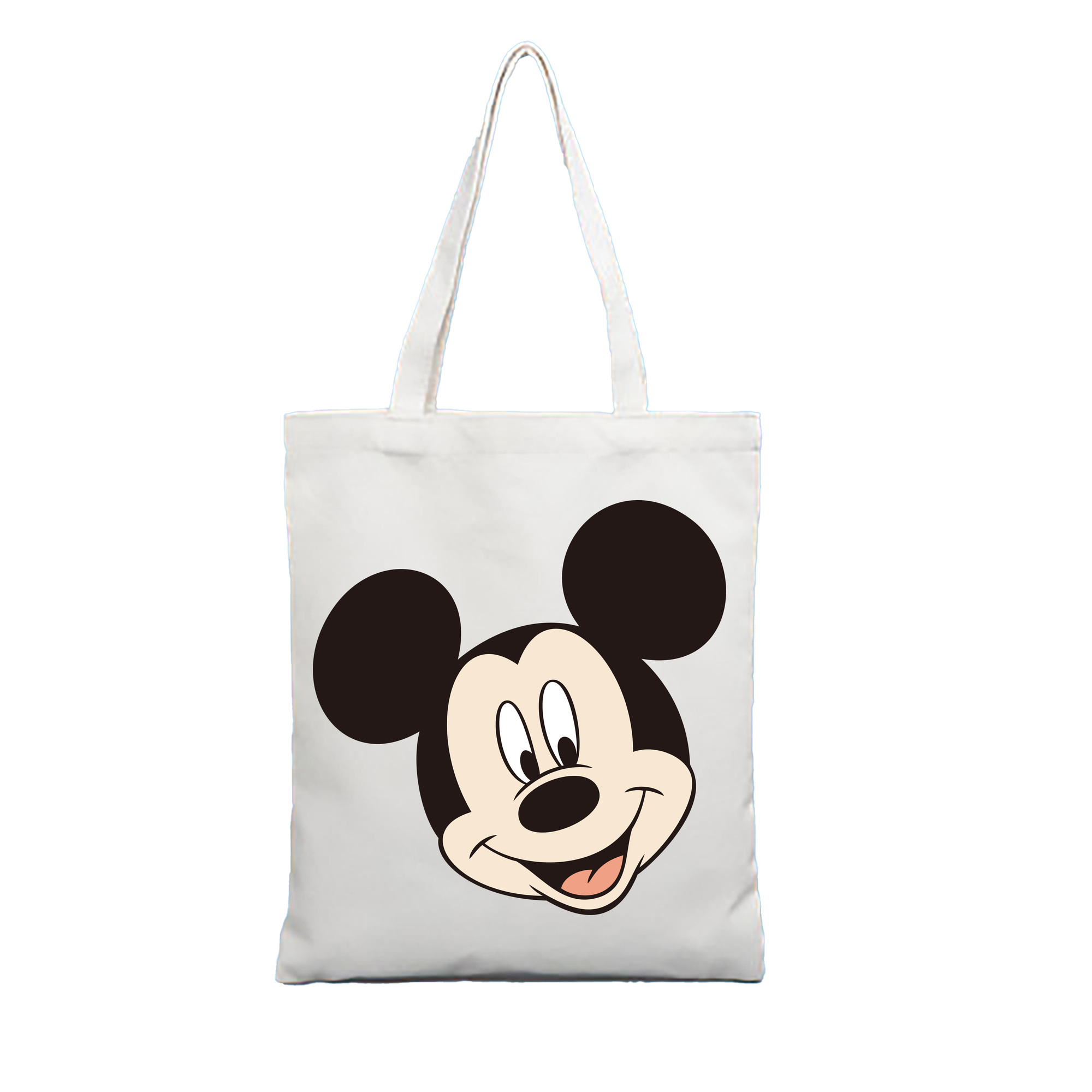 （画像用） ミッキーマウス Mickey Mouse 縦型キャンバス生地手提げバッグ　トートバッグ