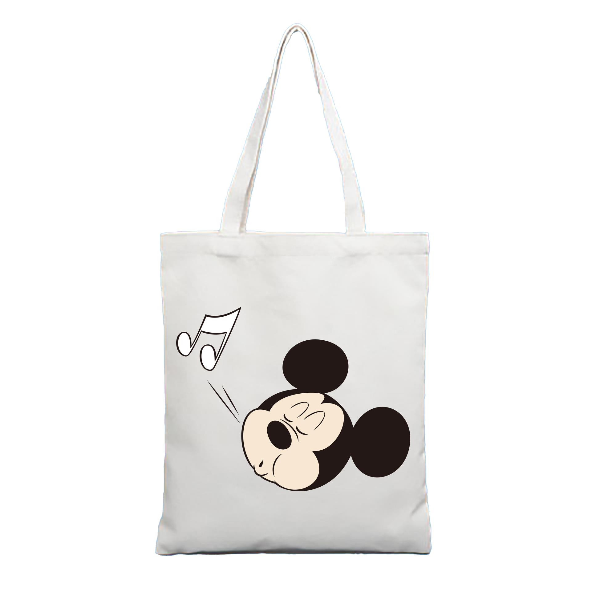 （画像用） ミッキーマウス Mickey Mouse 縦型キャンバス生地手提げバッグ　トートバッグ