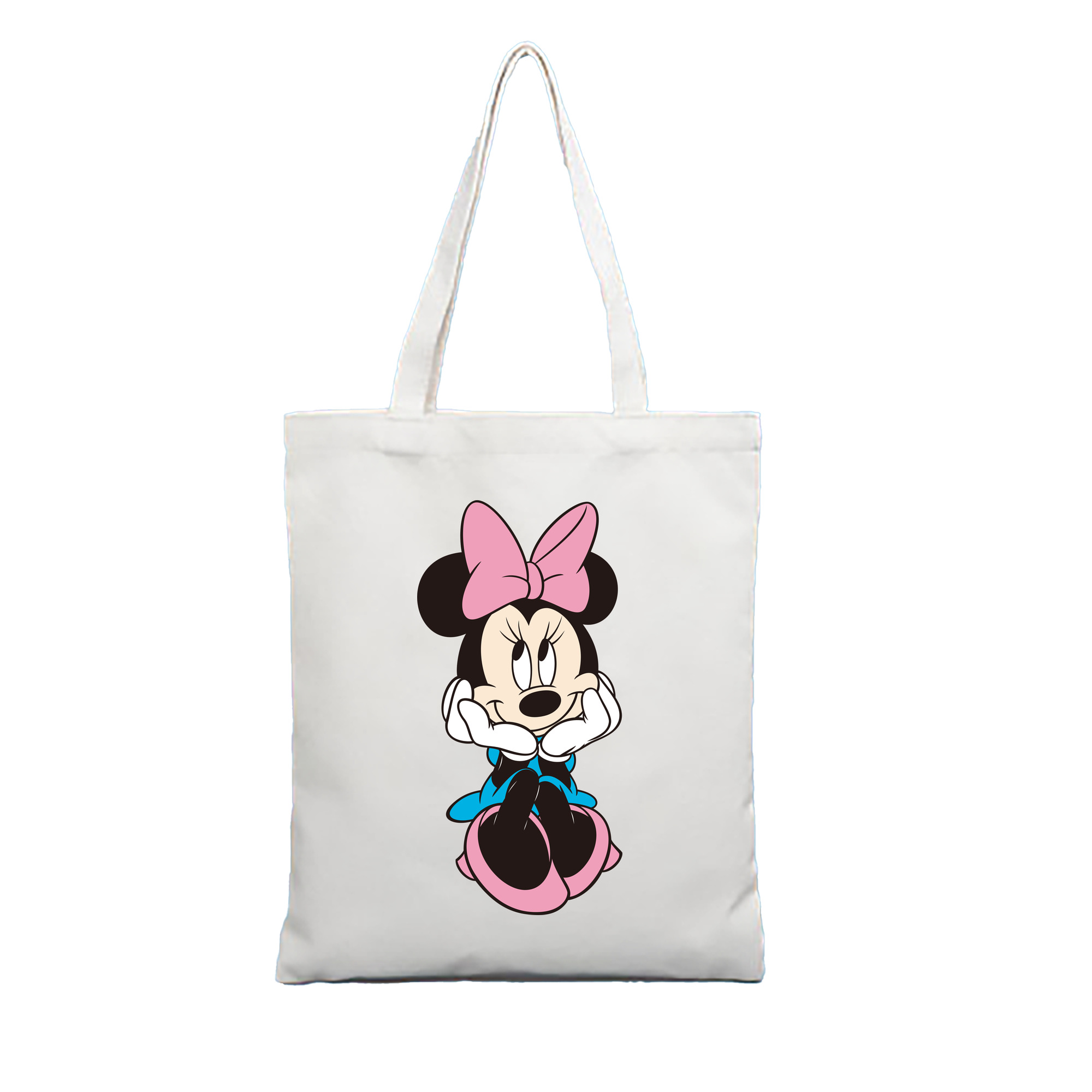 （画像用） ミッキーマウス Mickey Mouse 縦型キャンバス生地手提げバッグ　トートバッグ