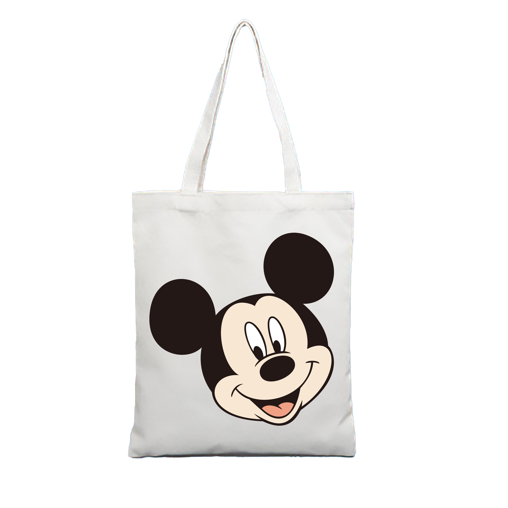 （画像用） ミッキーマウス Mickey Mouse 縦型キャンバス生地手提げバッグ　トートバッグ