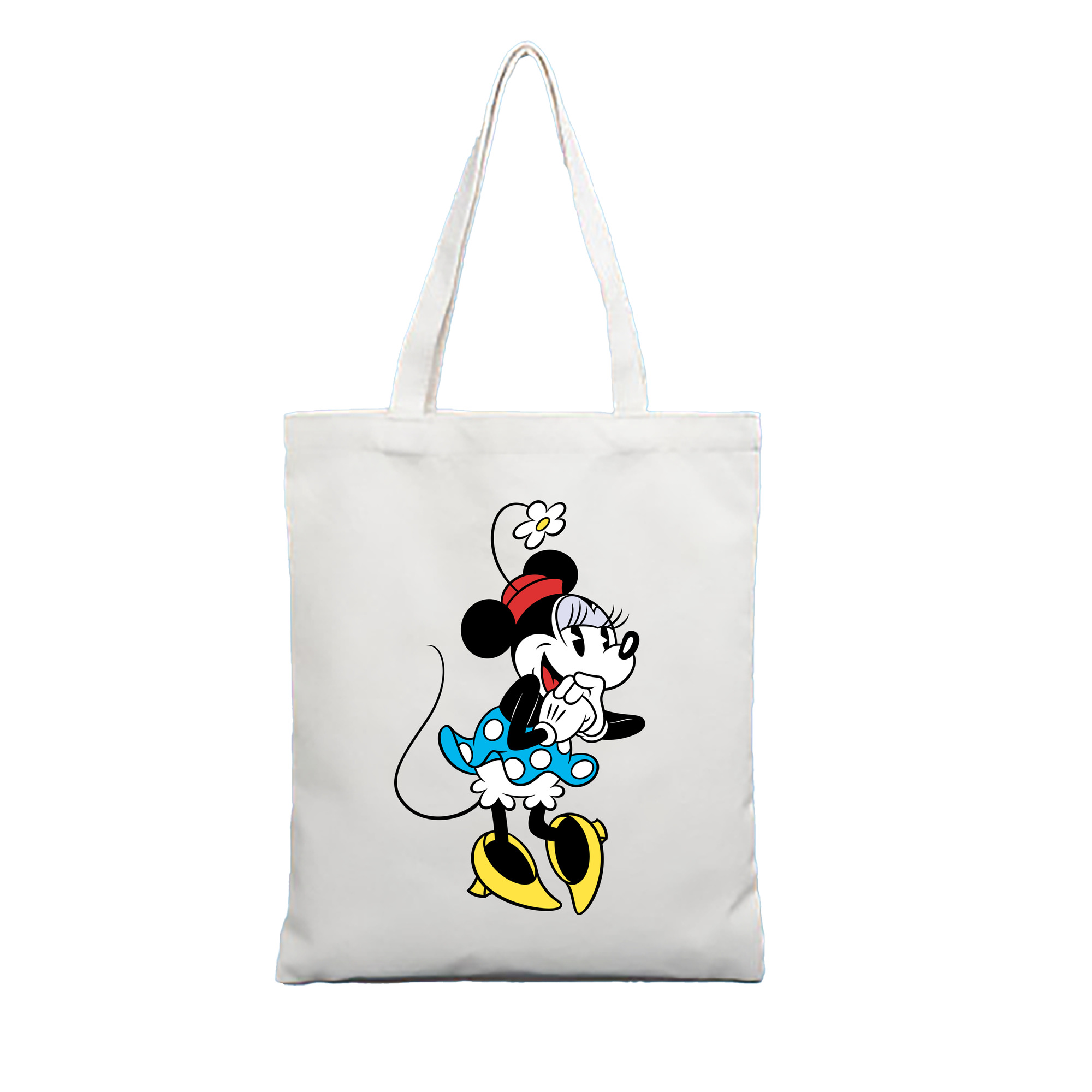 （画像用） ミッキーマウス Mickey Mouse 縦型キャンバス生地手提げバッグ　トートバッグ