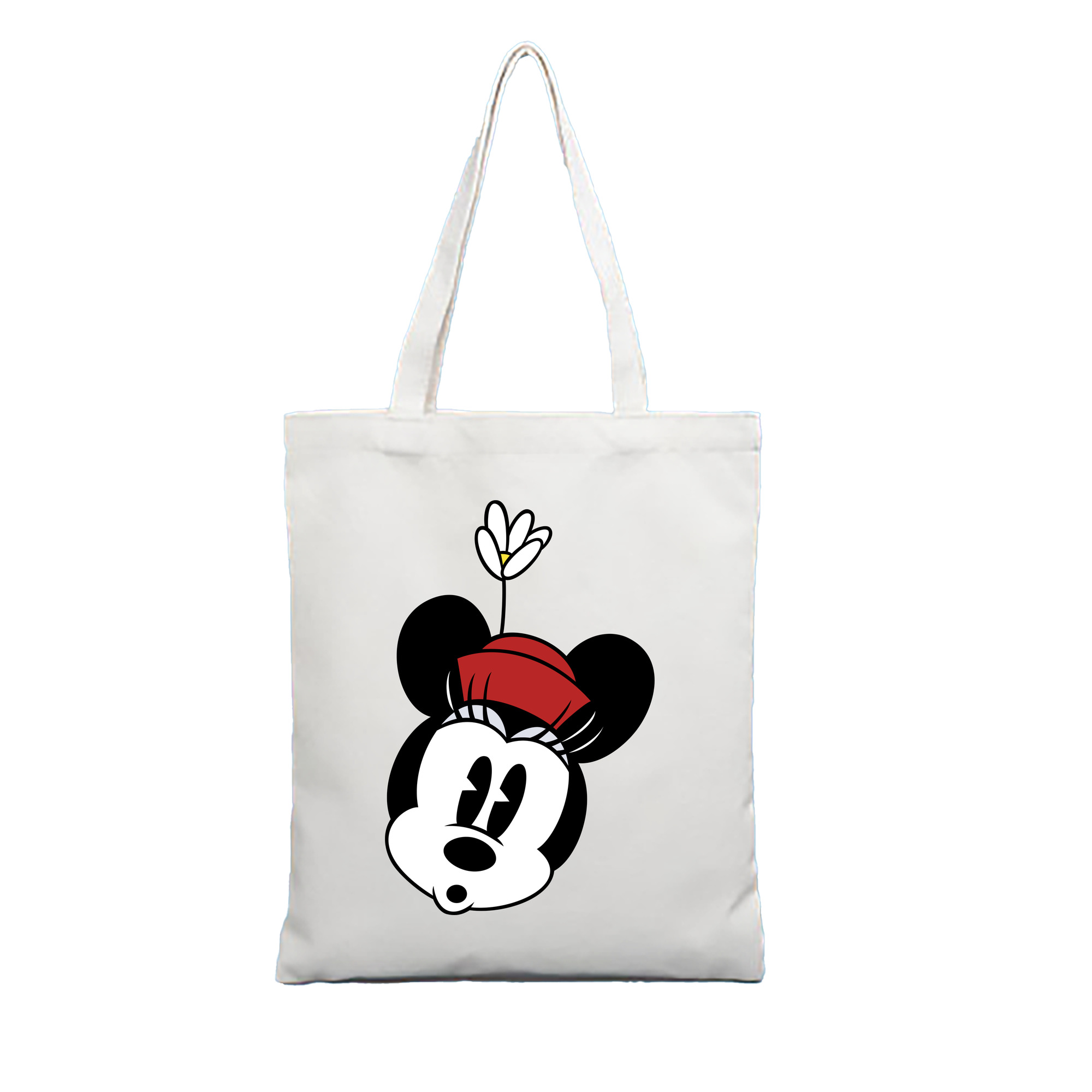 （画像用） ミッキーマウス Mickey Mouse 縦型キャンバス生地手提げバッグ　トートバッグ
