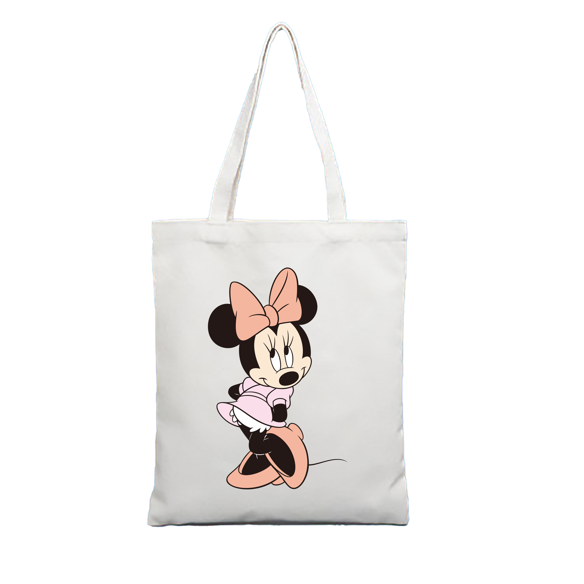 （画像用） ミッキーマウス Mickey Mouse 縦型キャンバス生地手提げバッグ　トートバッグ