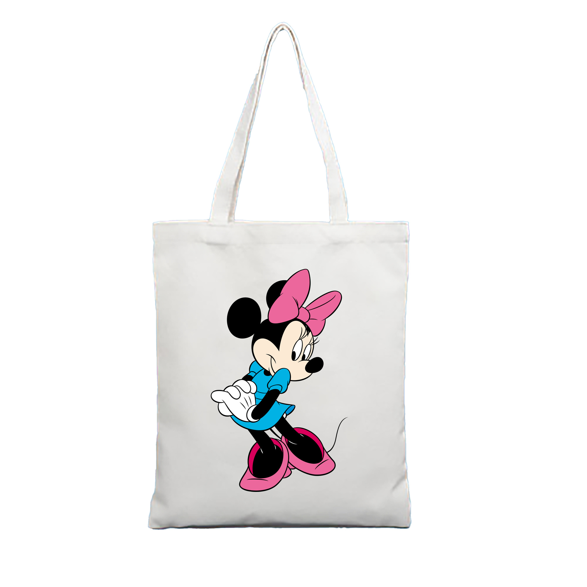 （画像用） ミッキーマウス Mickey Mouse 縦型キャンバス生地手提げバッグ　トートバッグ