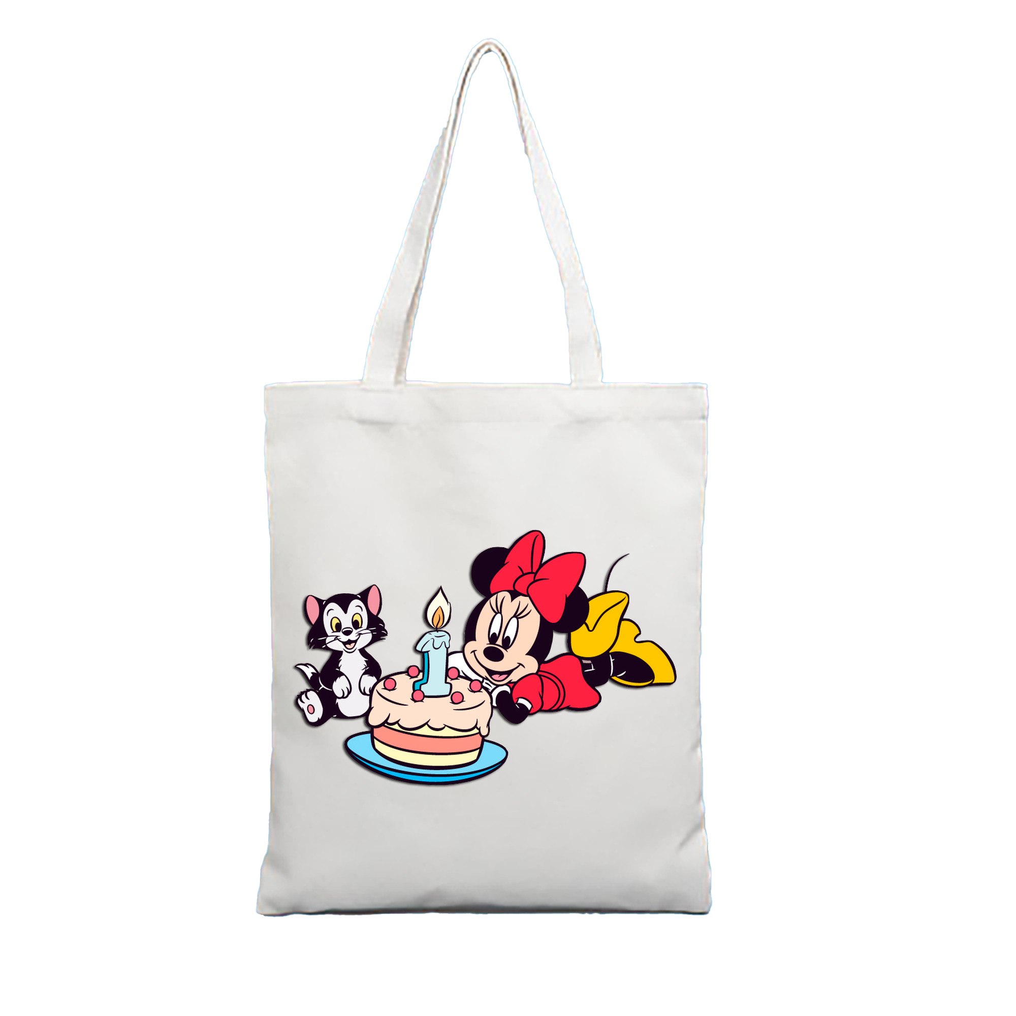 （画像用） ミッキーマウス Mickey Mouse 縦型キャンバス生地手提げバッグ　トートバッグ