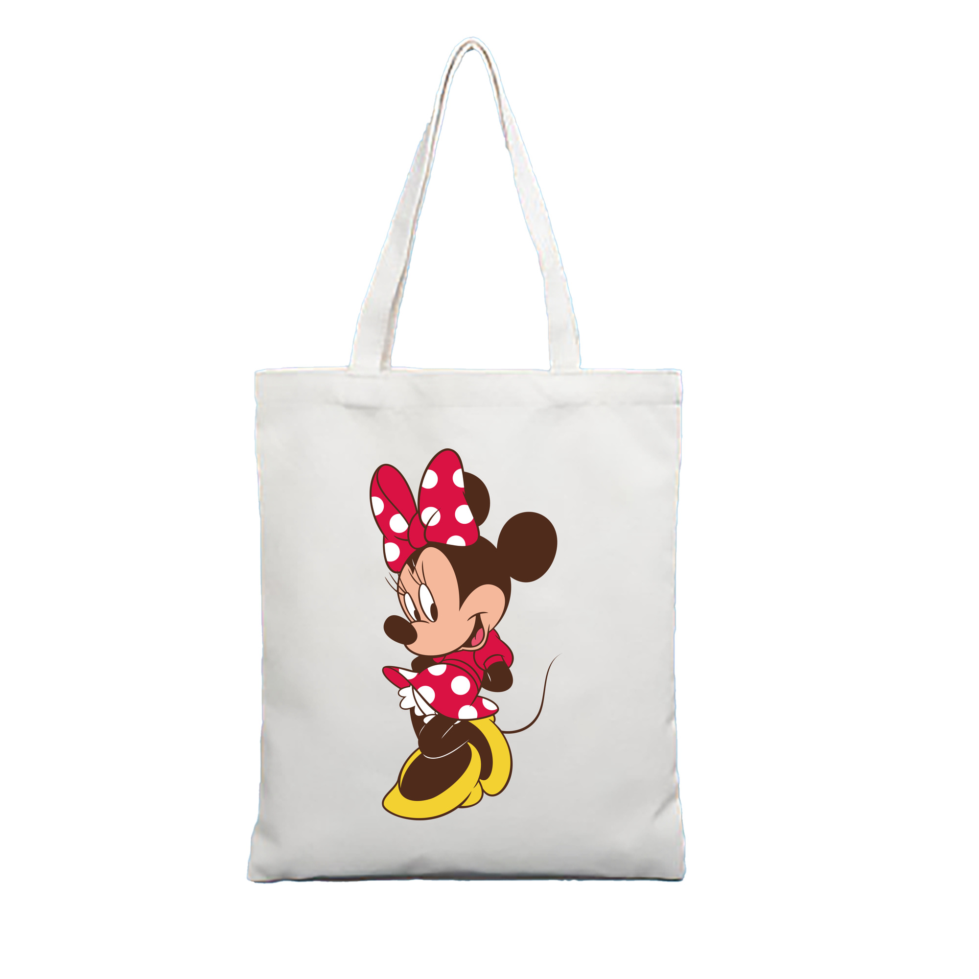 （画像用） ミッキーマウス Mickey Mouse 縦型キャンバス生地手提げバッグ　トートバッグ