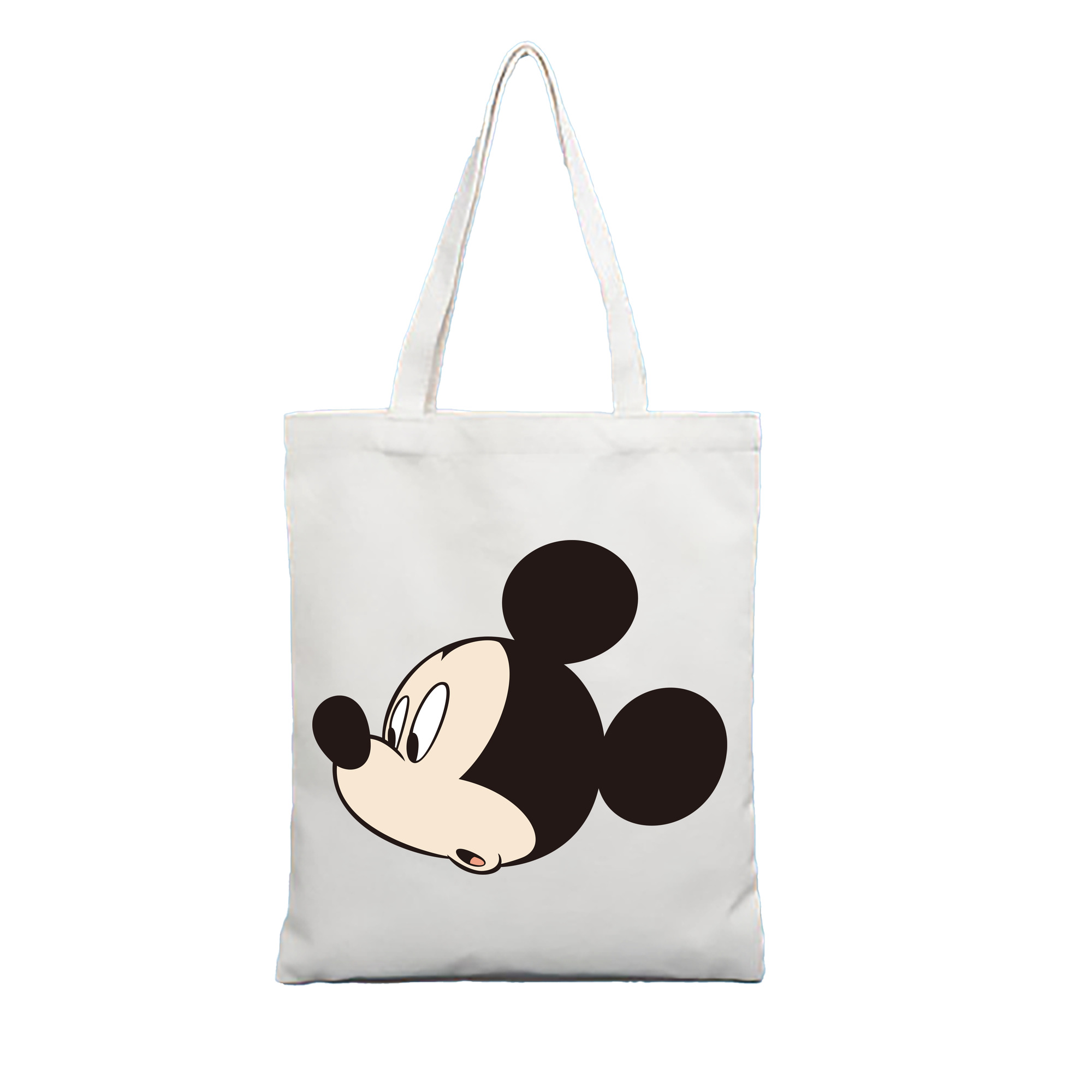 （画像用） ミッキーマウス Mickey Mouse 縦型キャンバス生地手提げバッグ　トートバッグ