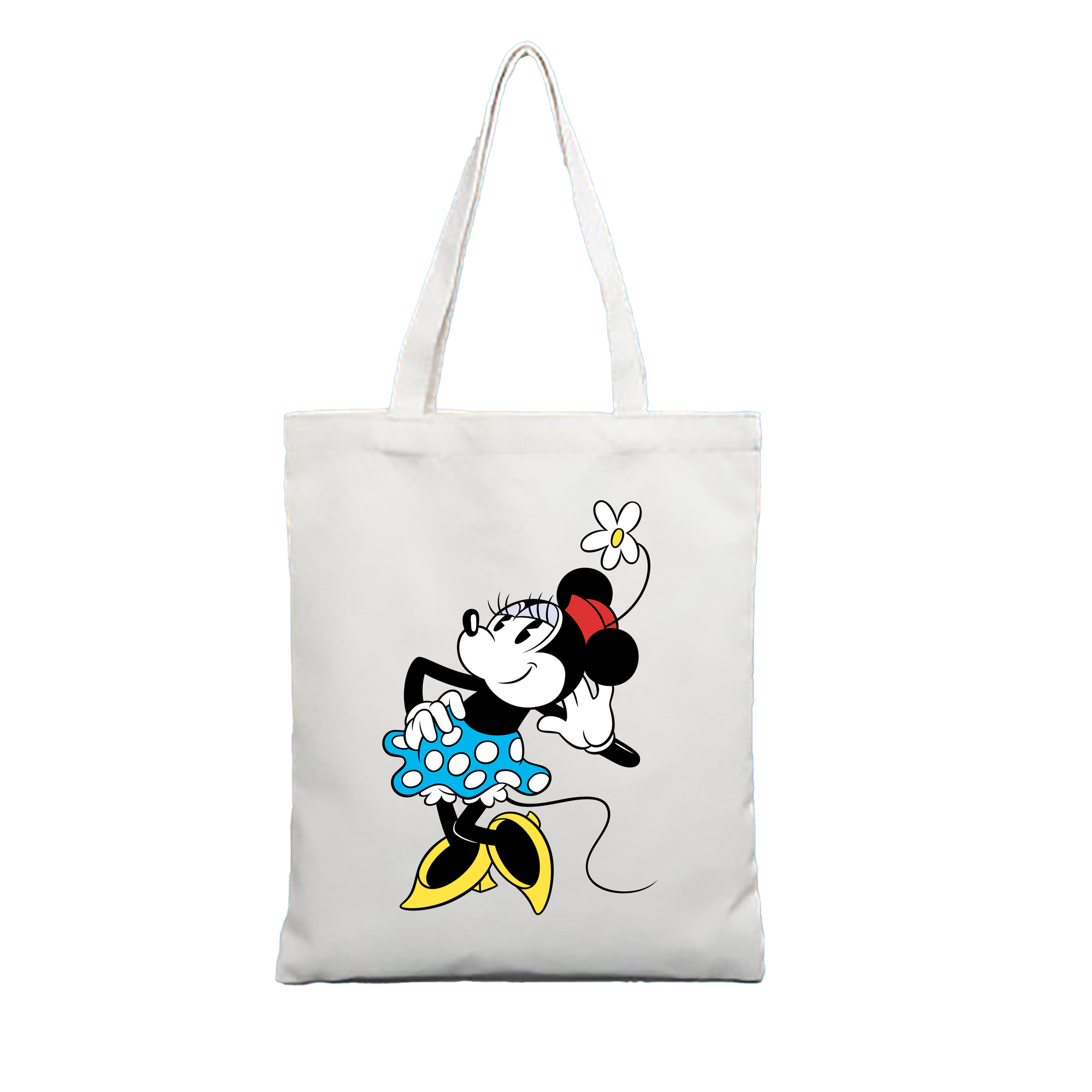 （画像用） ミッキーマウス Mickey Mouse 縦型キャンバス生地手提げバッグ　トートバッグ