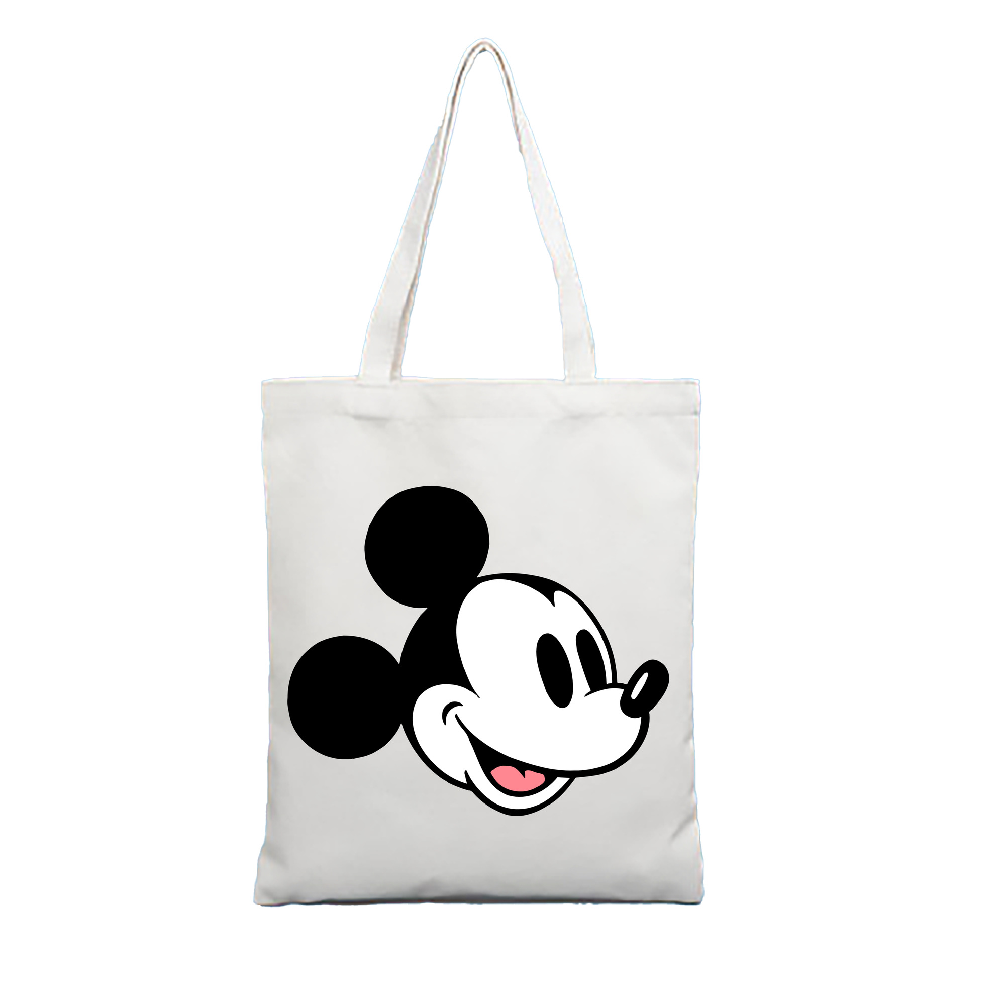（画像用） ミッキーマウス Mickey Mouse 縦型キャンバス生地手提げバッグ　トートバッグ