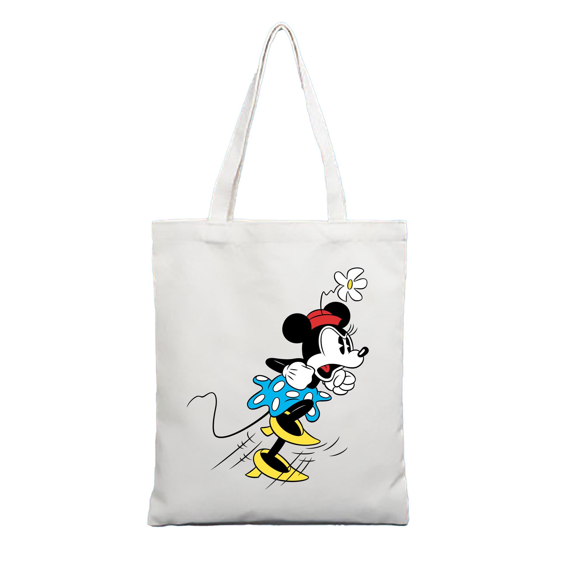 （画像用） ミッキーマウス Mickey Mouse 縦型キャンバス生地手提げバッグ　トートバッグ