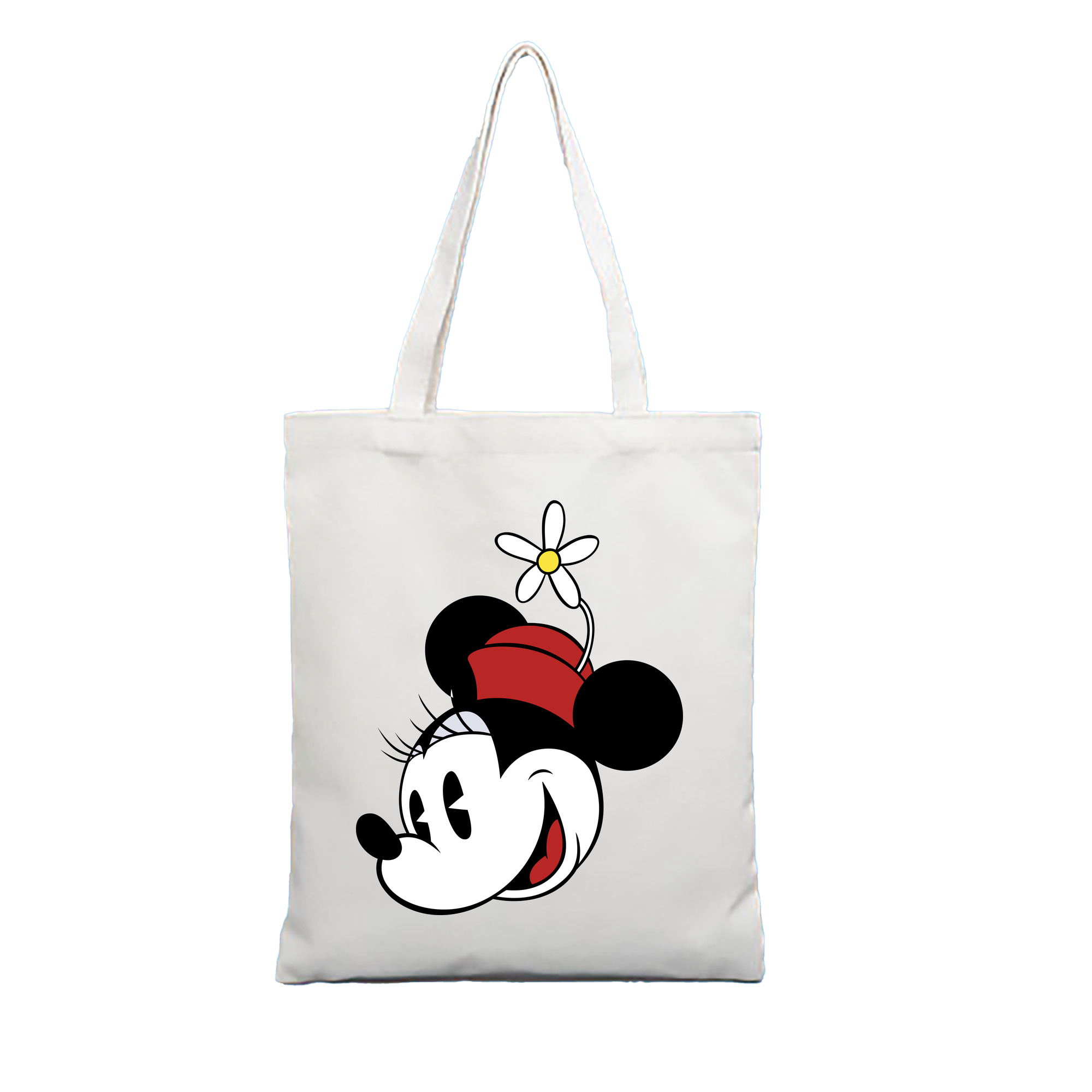（画像用） ミッキーマウス Mickey Mouse 縦型キャンバス生地手提げバッグ　トートバッグ