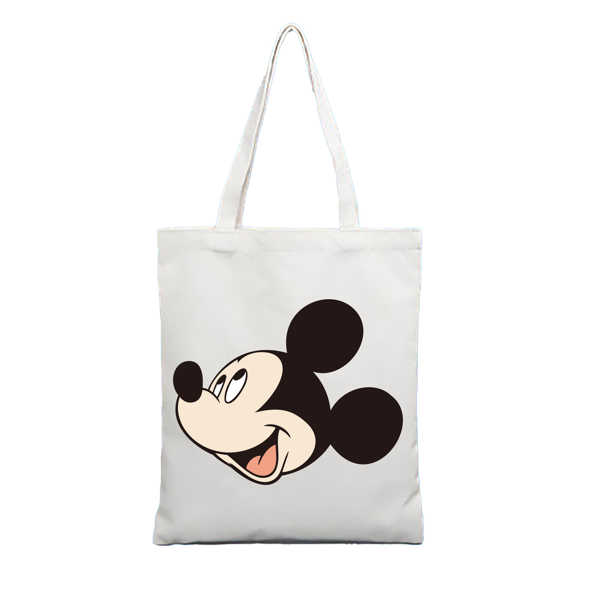 （画像用） ミッキーマウス Mickey Mouse 縦型キャンバス生地手提げバッグ　トートバッグ