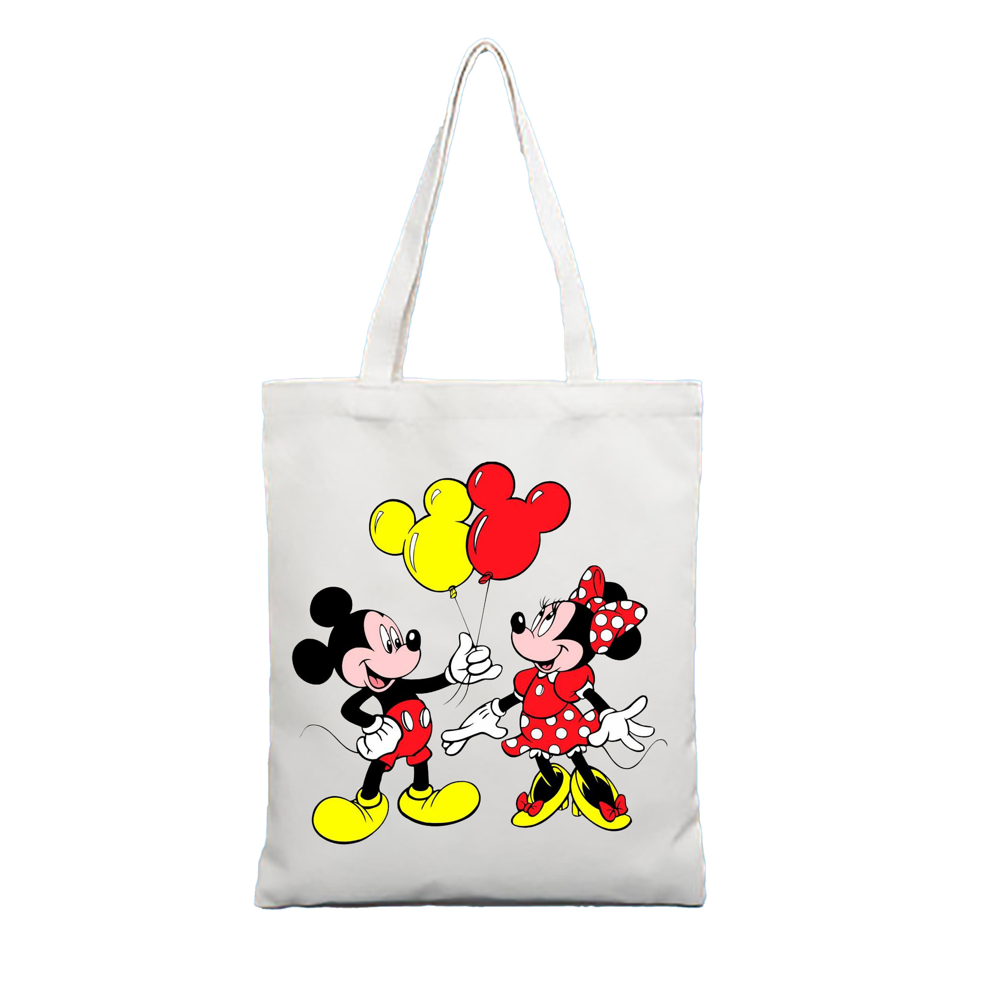 （画像用） ミッキーマウス Mickey Mouse 縦型キャンバス生地手提げバッグ　トートバッグ