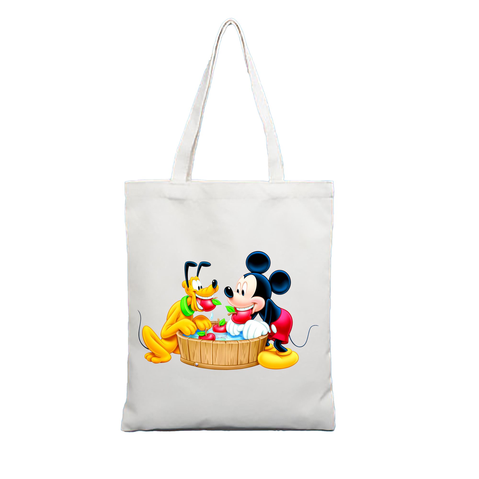 （画像用） ミッキーマウス Mickey Mouse 縦型キャンバス生地手提げバッグ　トートバッグ