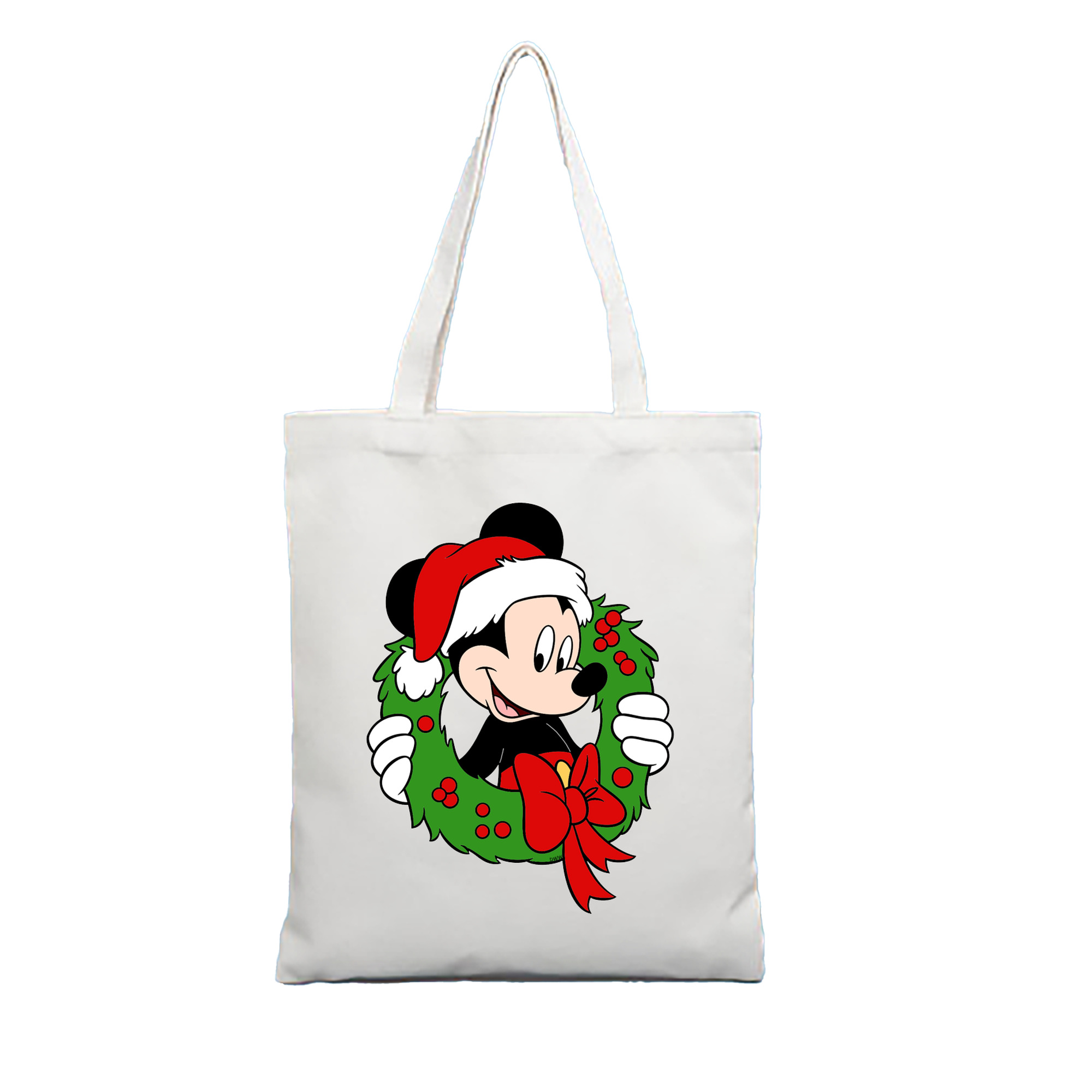 （画像用） ミッキーマウス Mickey Mouse 縦型キャンバス生地手提げバッグ　トートバッグ