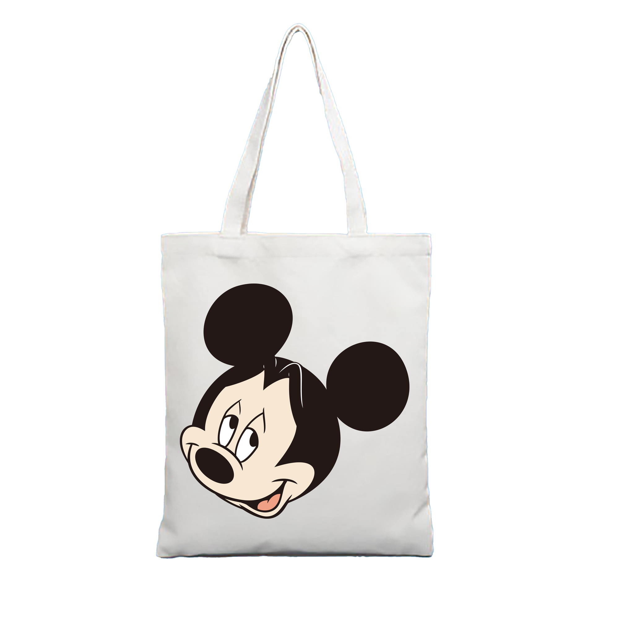 （画像用） ミッキーマウス Mickey Mouse 縦型キャンバス生地手提げバッグ　トートバッグ
