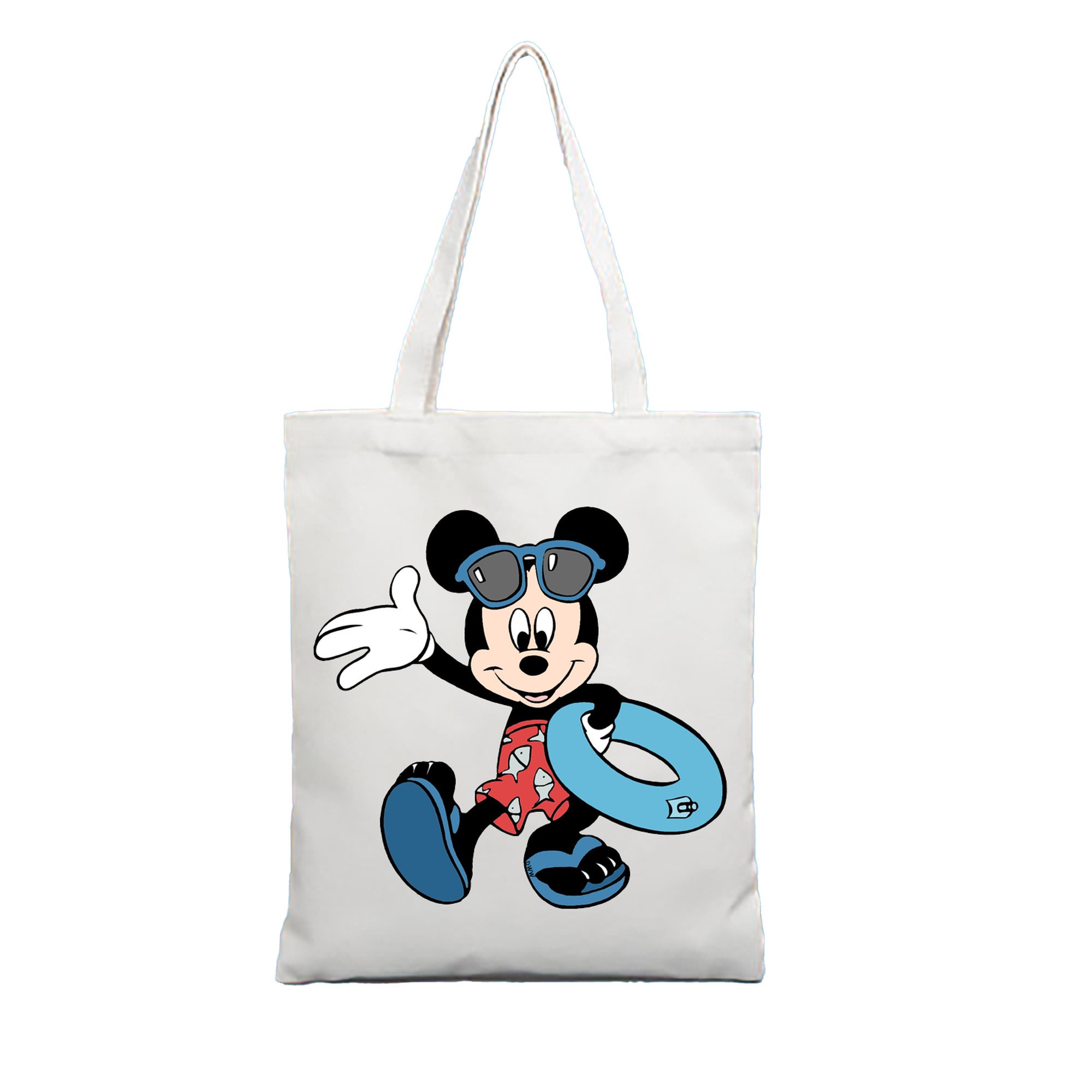（画像用） ミッキーマウス Mickey Mouse 縦型キャンバス生地手提げバッグ　トートバッグ